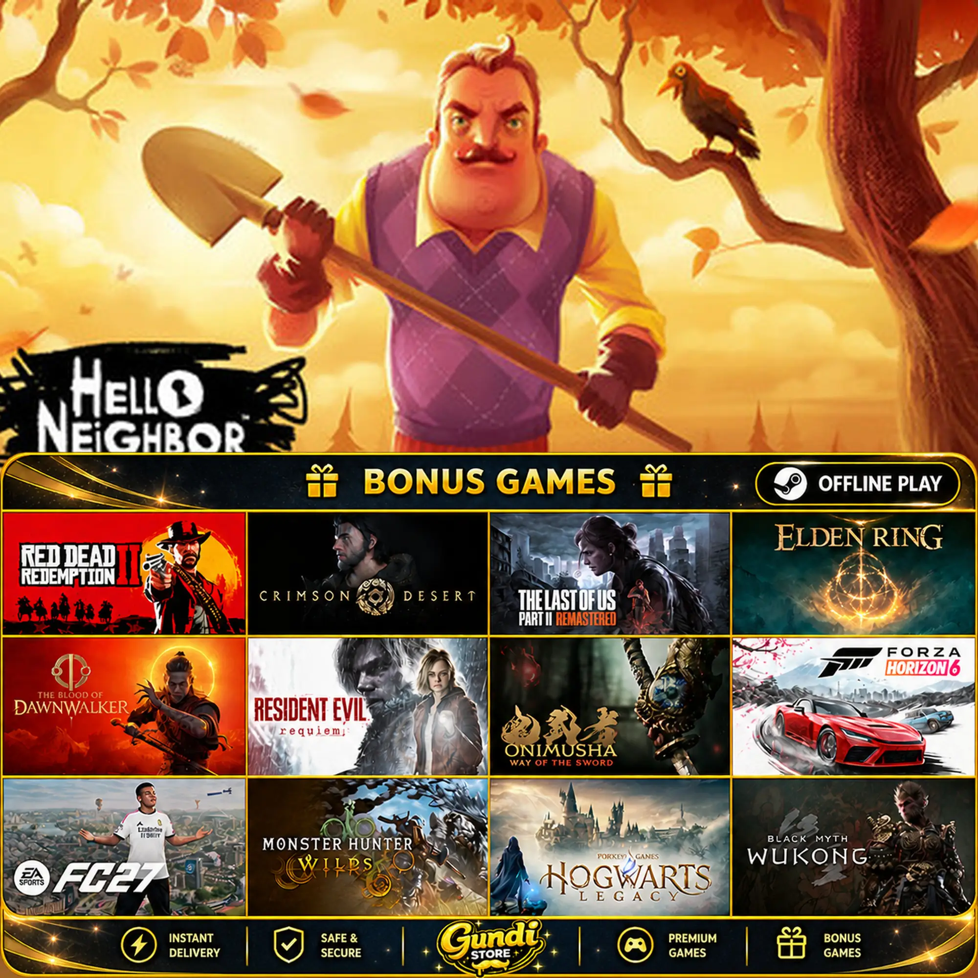 [AUTO CODE] - Hello Neighbor + BONUS GAME
