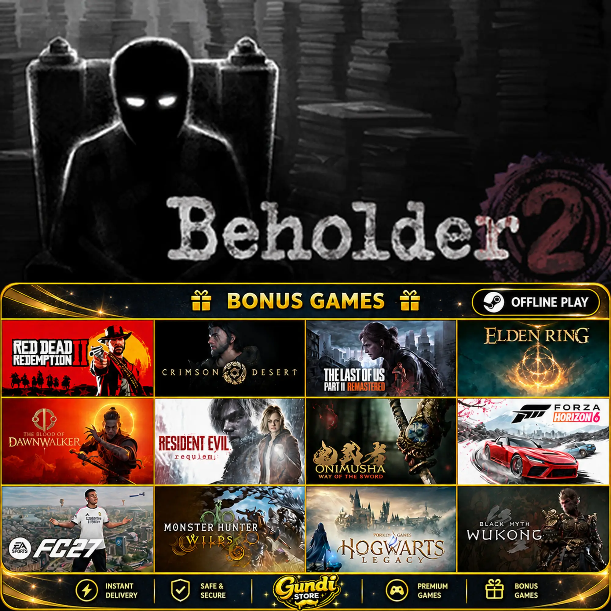[AUTO CODE] - Beholder 2 + BONUS GAME