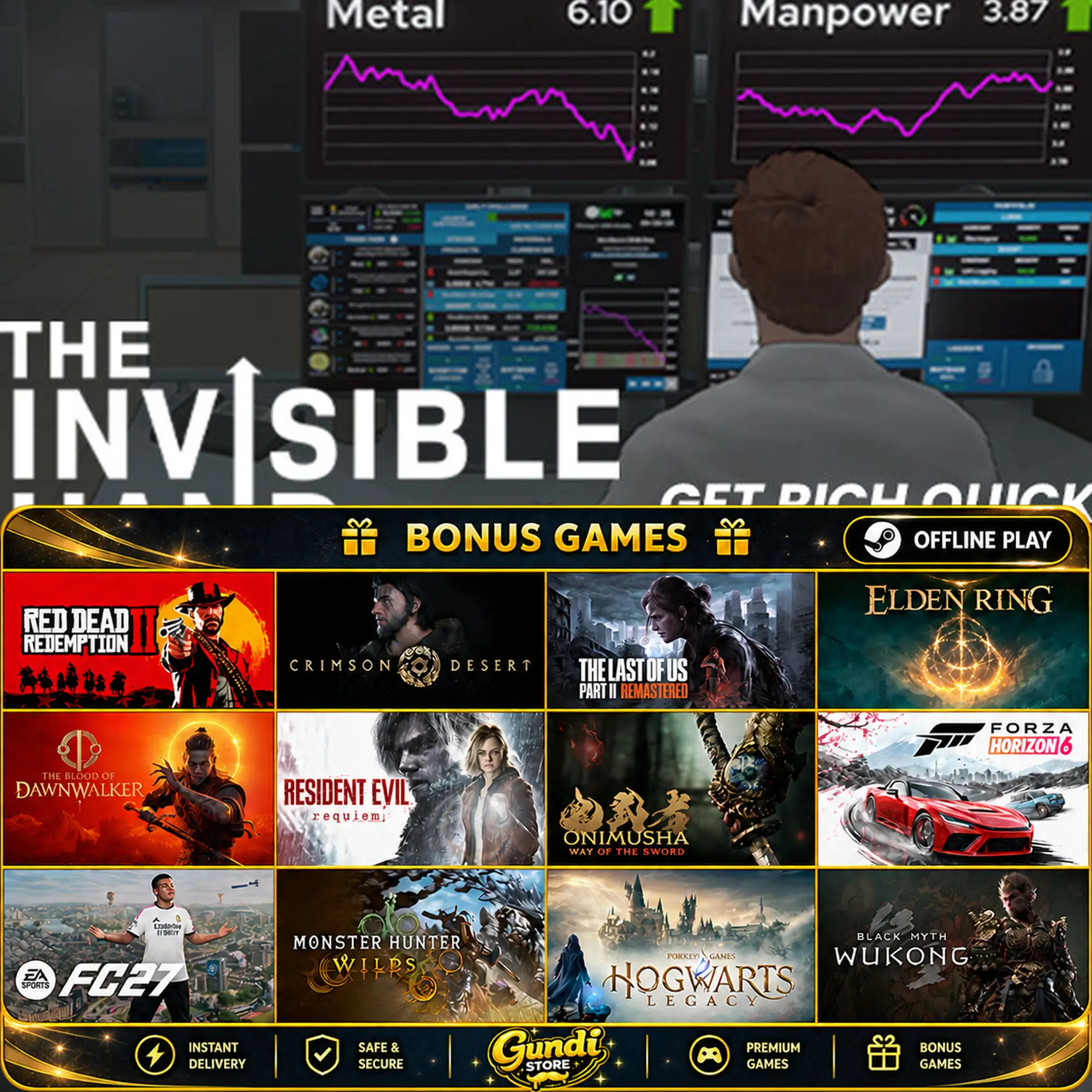 [AUTO CODE] - The Invisible Hand + BONUS GAME
