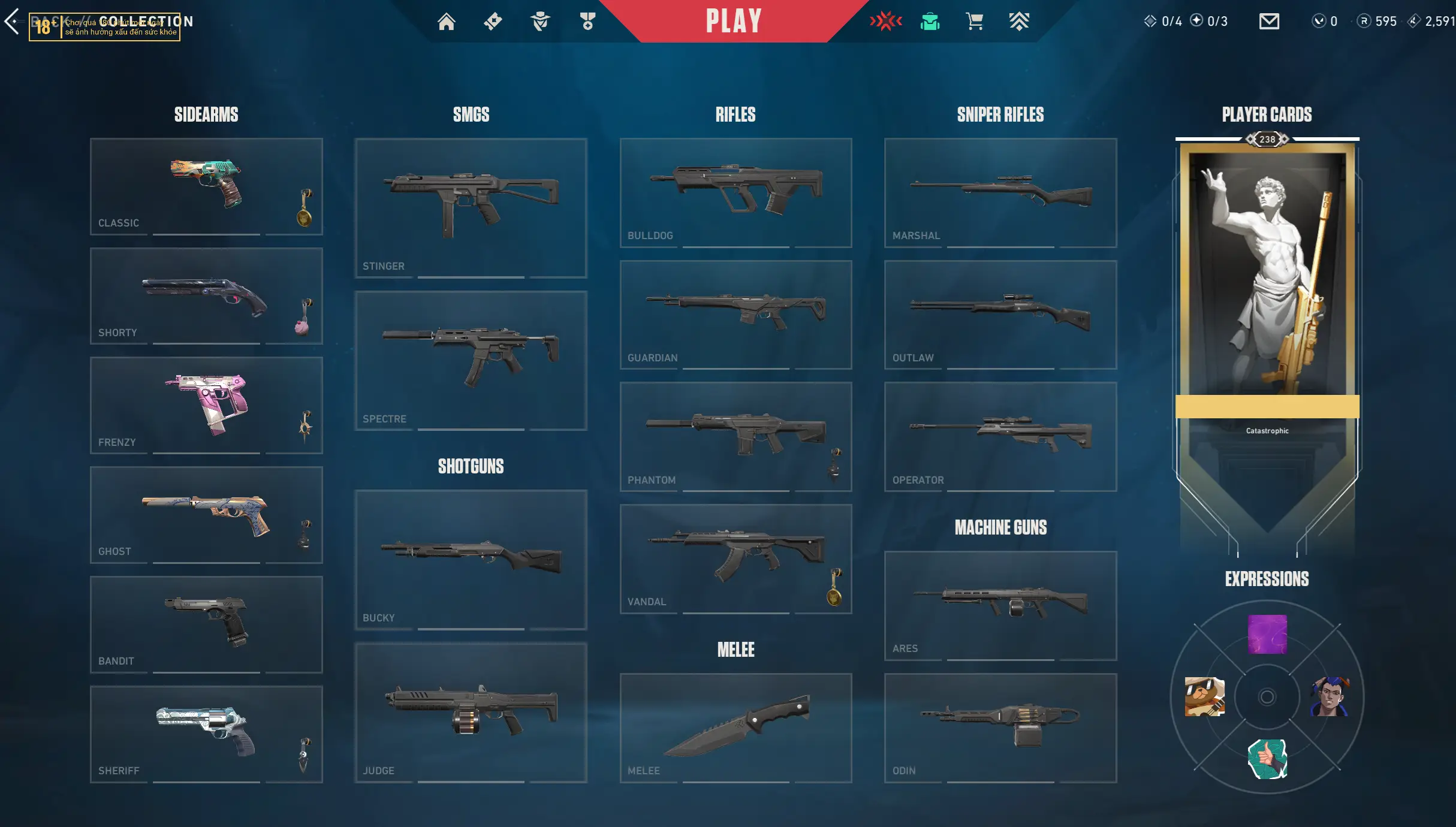 23 Agents - 15 Skins - Unranked - Ranked Ready - 238 LVL - Full Acces