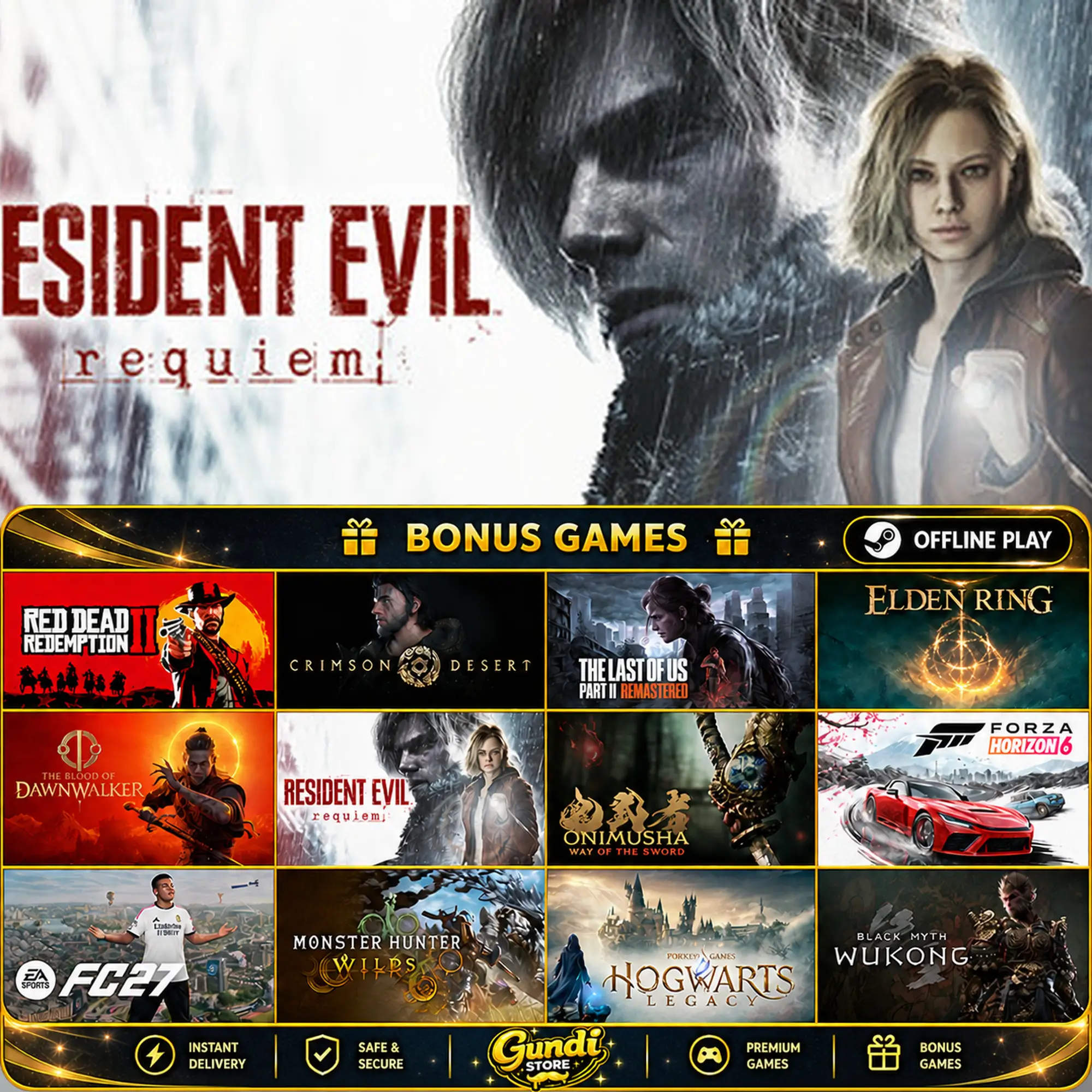 [AUTO CODE] - Resident Evil Requiem + BONUS GAME