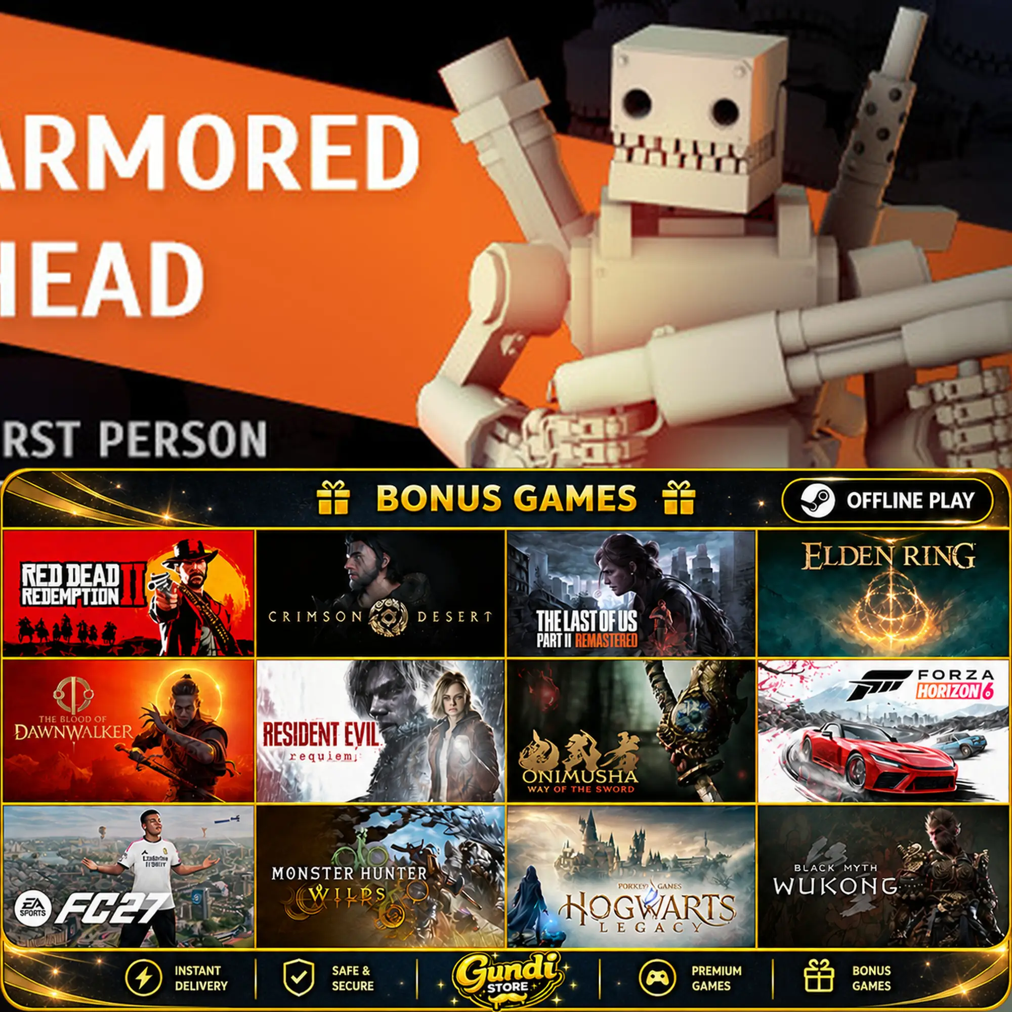 [AUTO CODE] - ARMORED HEAD + BONUS GAME