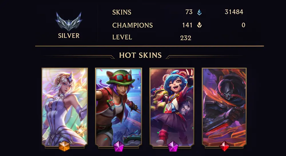 SILVER III - 232 LVL - 73 SKIN