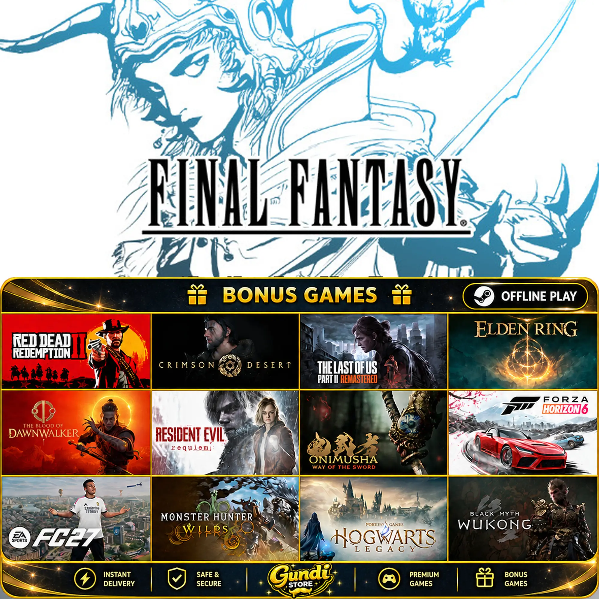 [AUTO CODE] - FINAL FANTASY + BONUS GAME