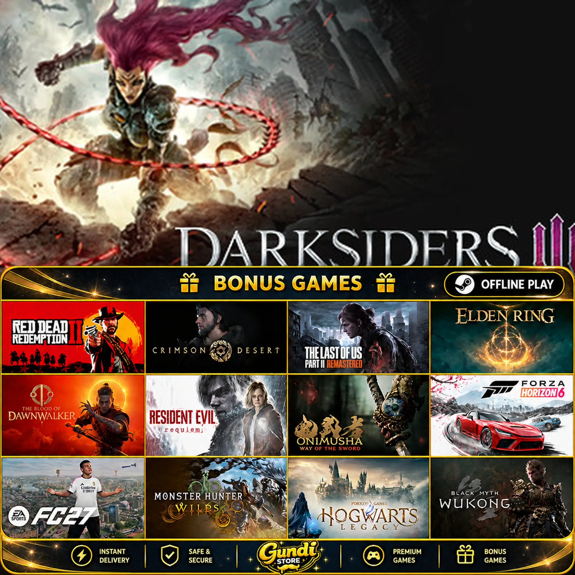 [AUTO CODE] - Darksiders III + BONUS GAME