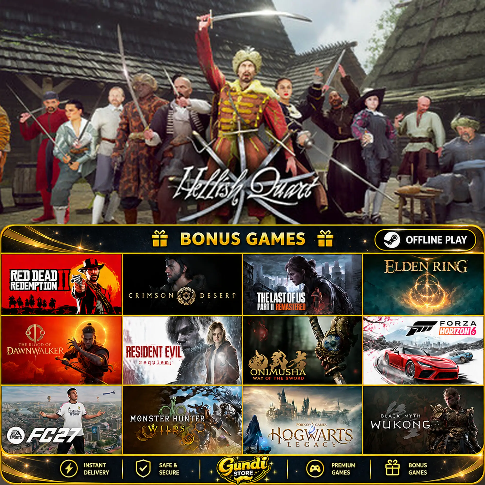 [AUTO CODE] - Hellish Quart + BONUS GAME