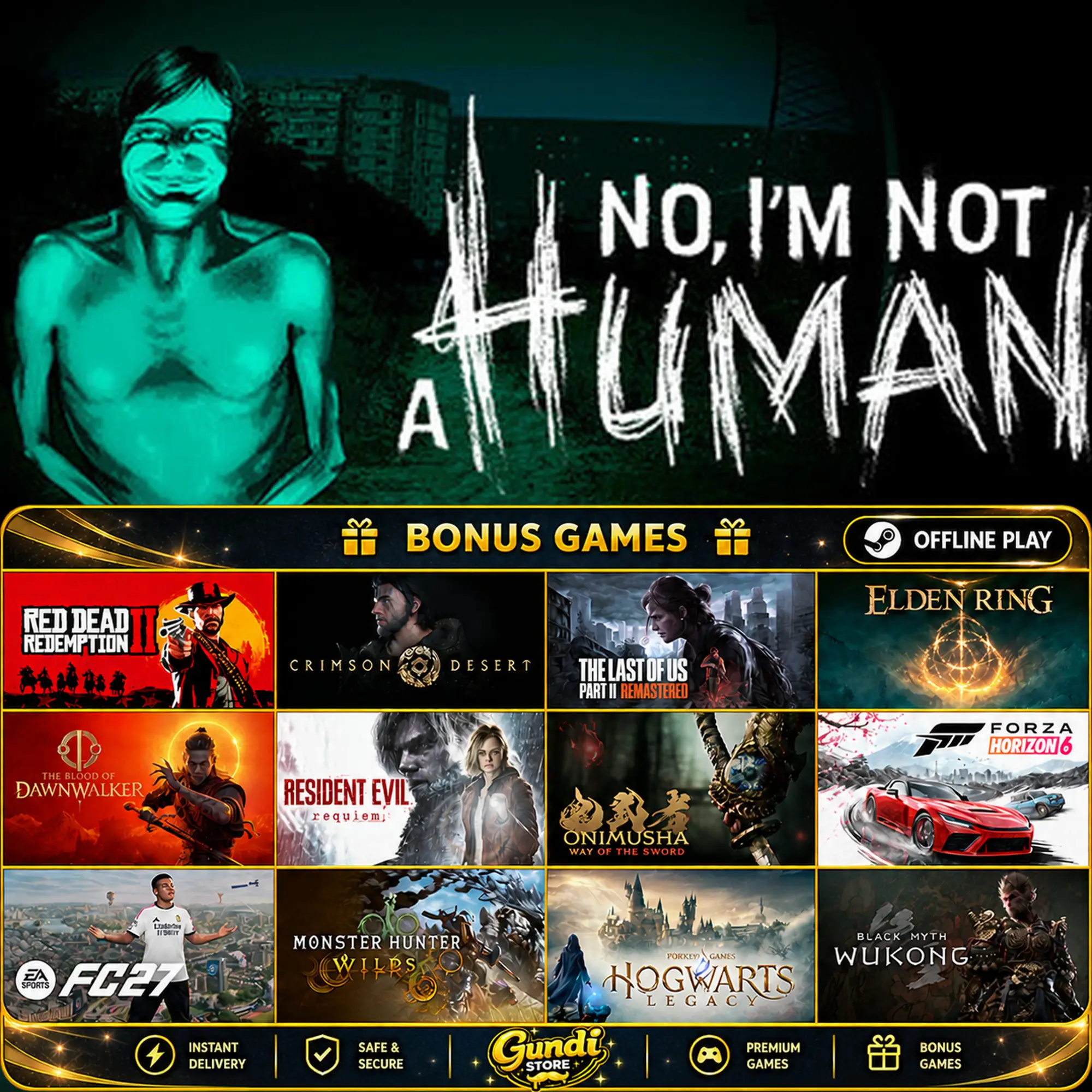 [AUTO CODE] - No, I’m not a Human + BONUS GAME