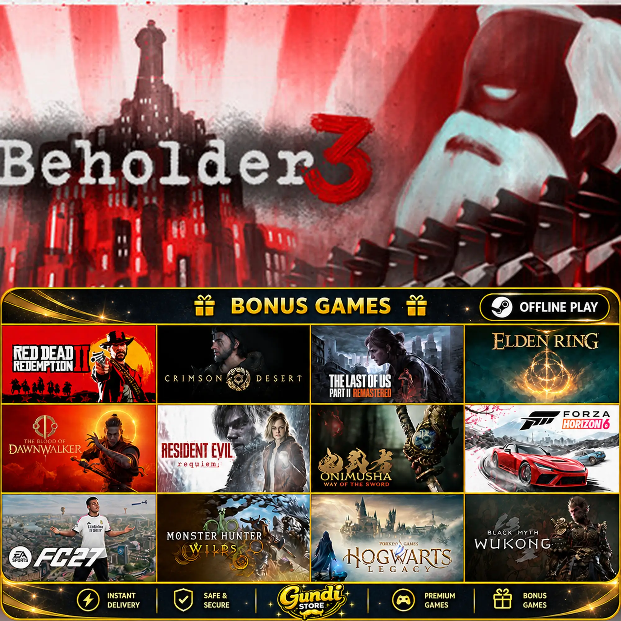 [AUTO CODE] - Beholder 3 + BONUS GAME