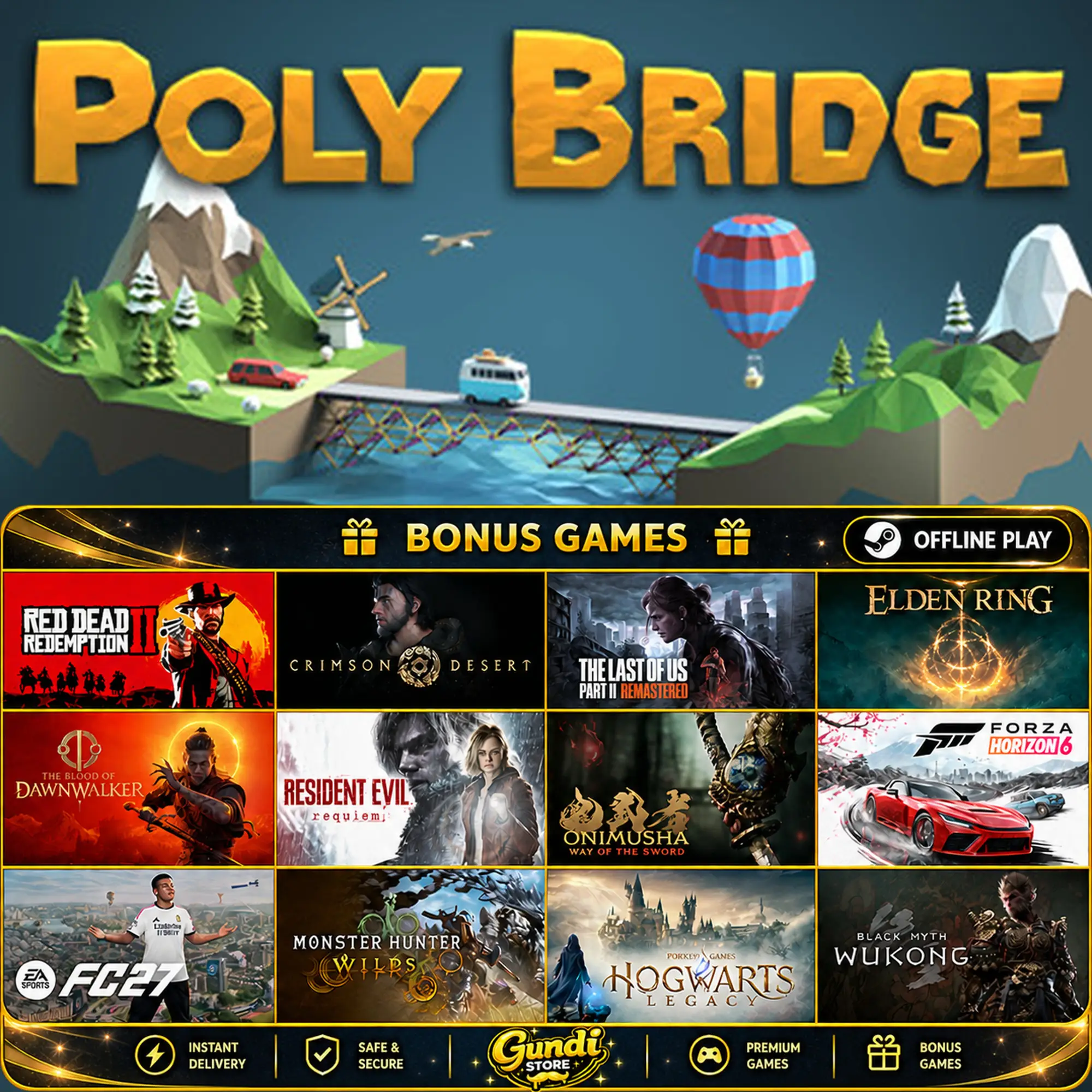 [AUTO CODE] - Poly Bridge + BONUS GAME