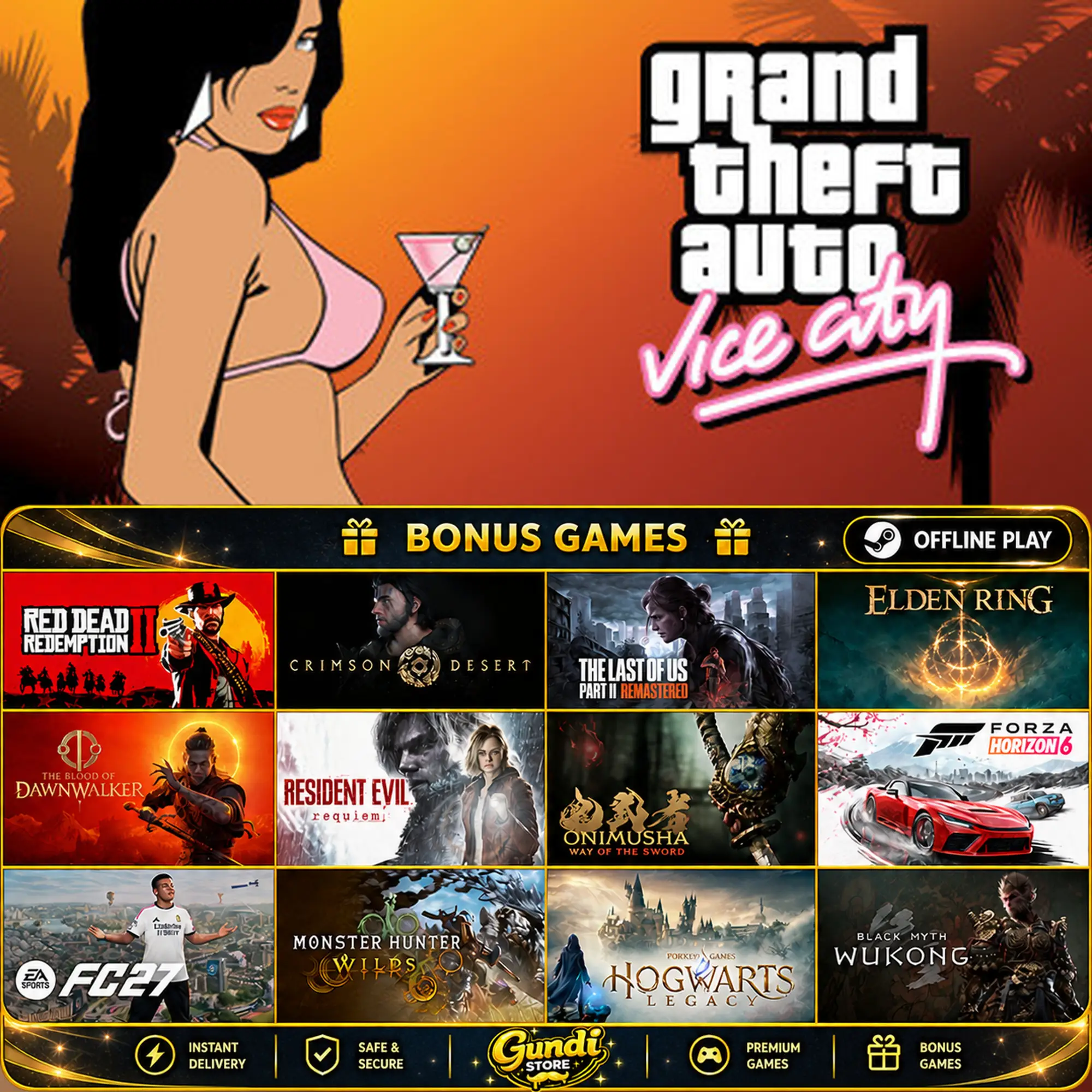 [AUTO CODE] - Grand Theft Auto_ Vice City + BONUS GAME