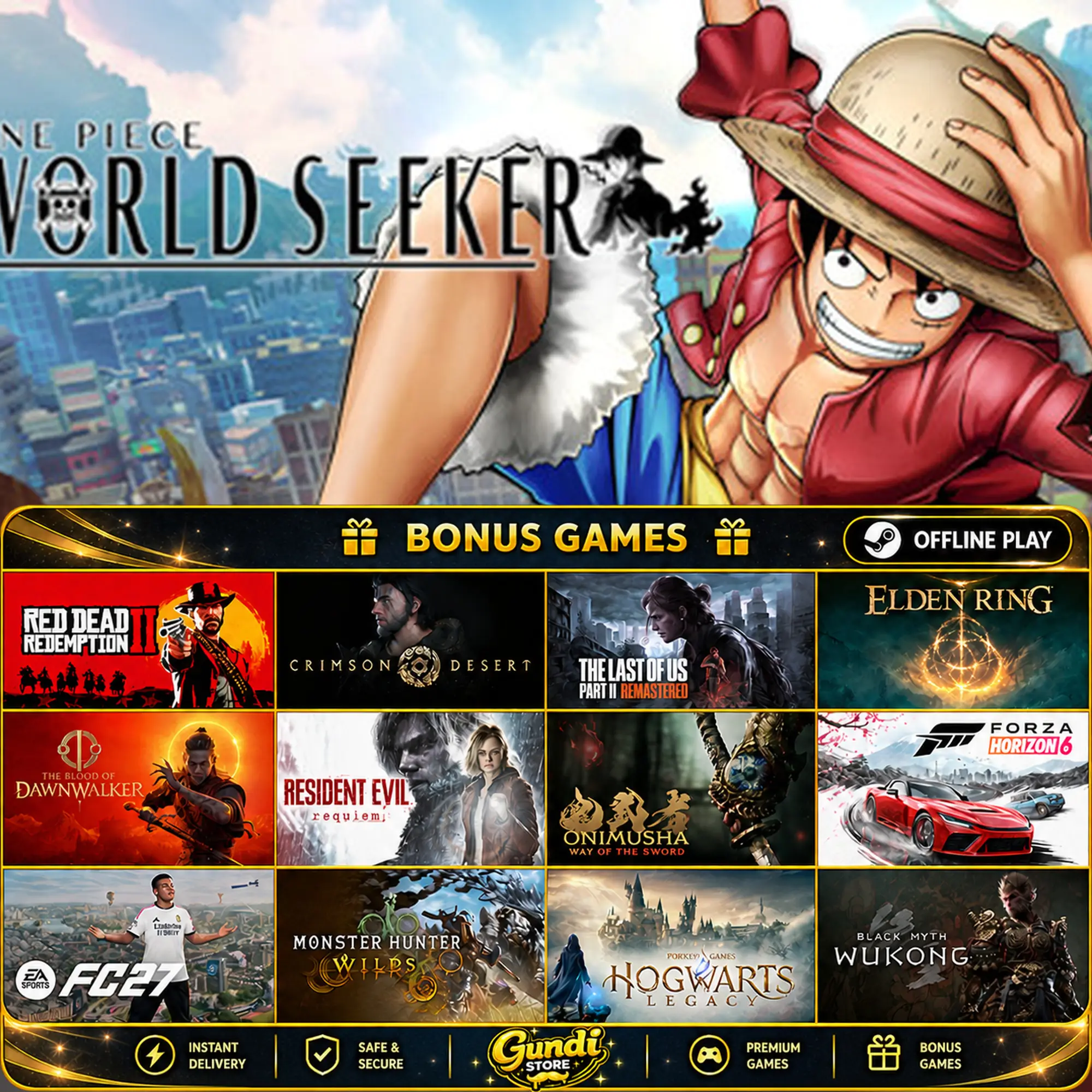 [AUTO CODE] - ONE PIECE World Seeker + BONUS GAME