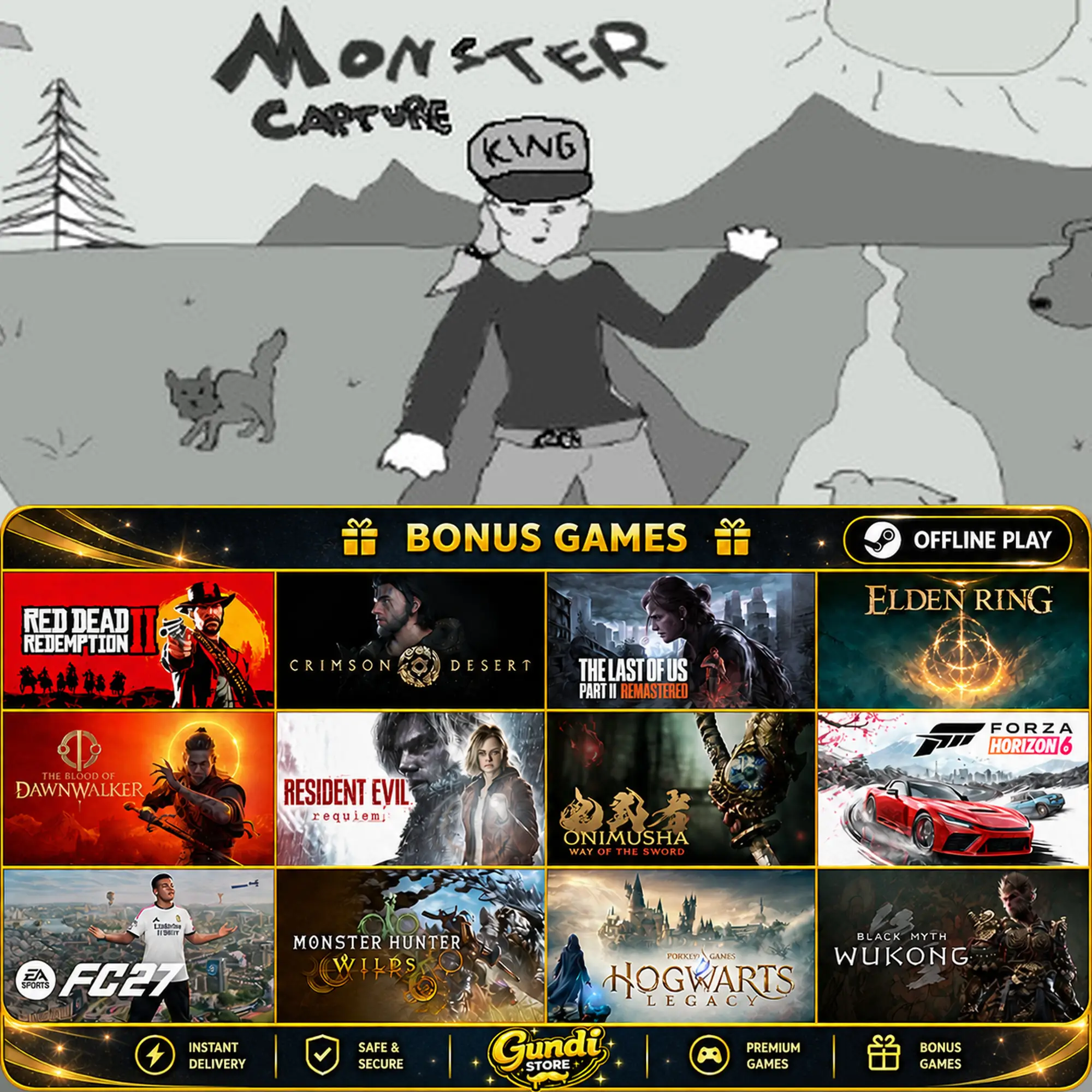[AUTO CODE] - Monster Capture King + BONUS GAME