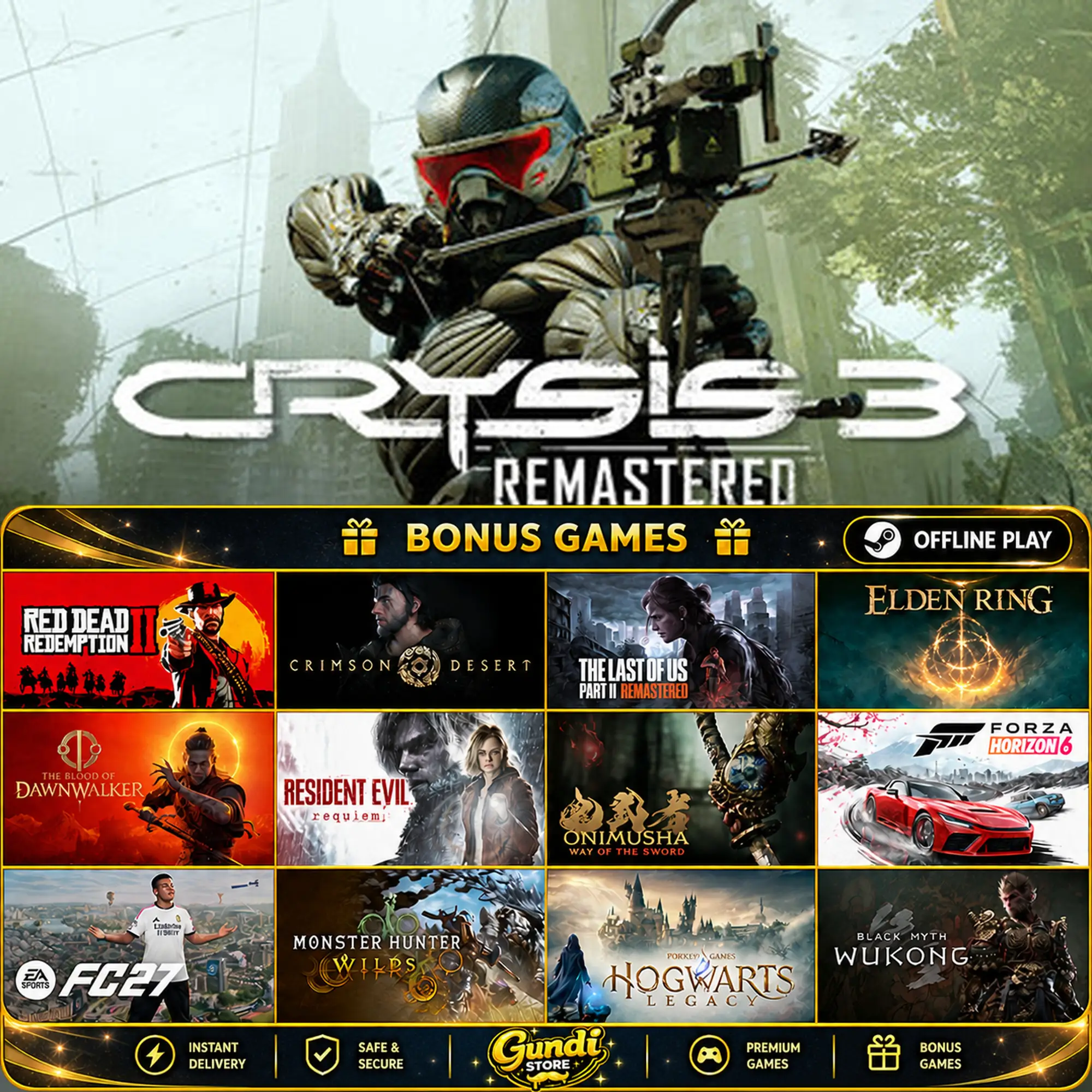 [AUTO CODE] - Crysis 3 Remastered + BONUS GAME