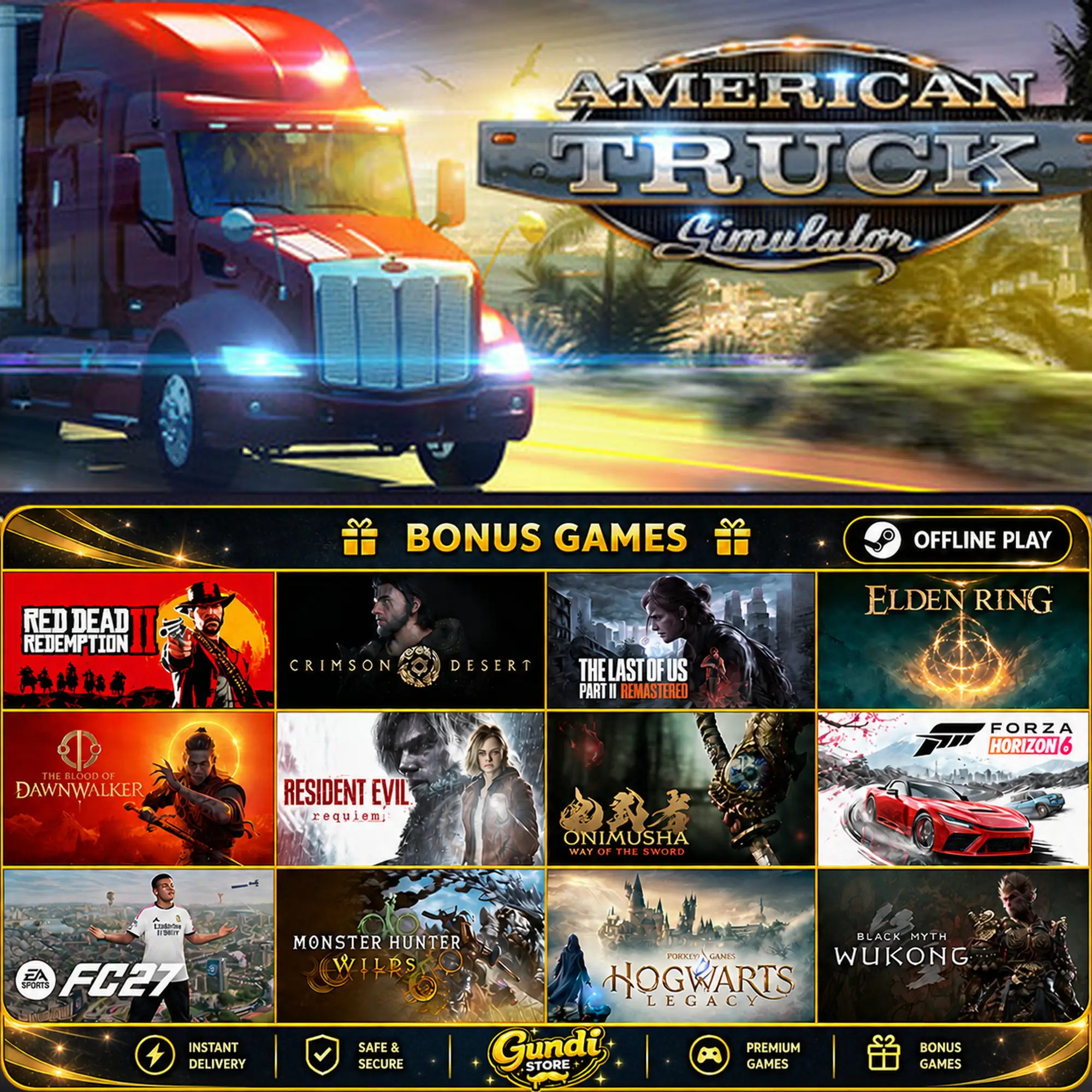 [AUTO CODE] - American Truck Simulator + BONUS GAME