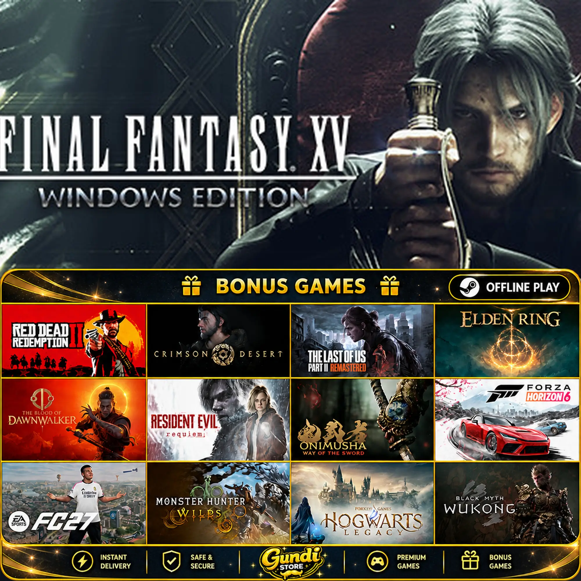 [AUTO CODE] - FINAL FANTASY XV WINDOWS EDITION + BONUS GAME