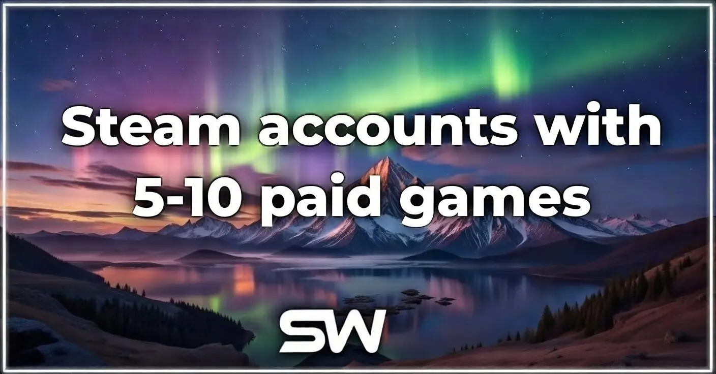 ⭐STEAM RANDOM 5-10 GUARANTEED PAID-GAMES ACCOUNTS⭐