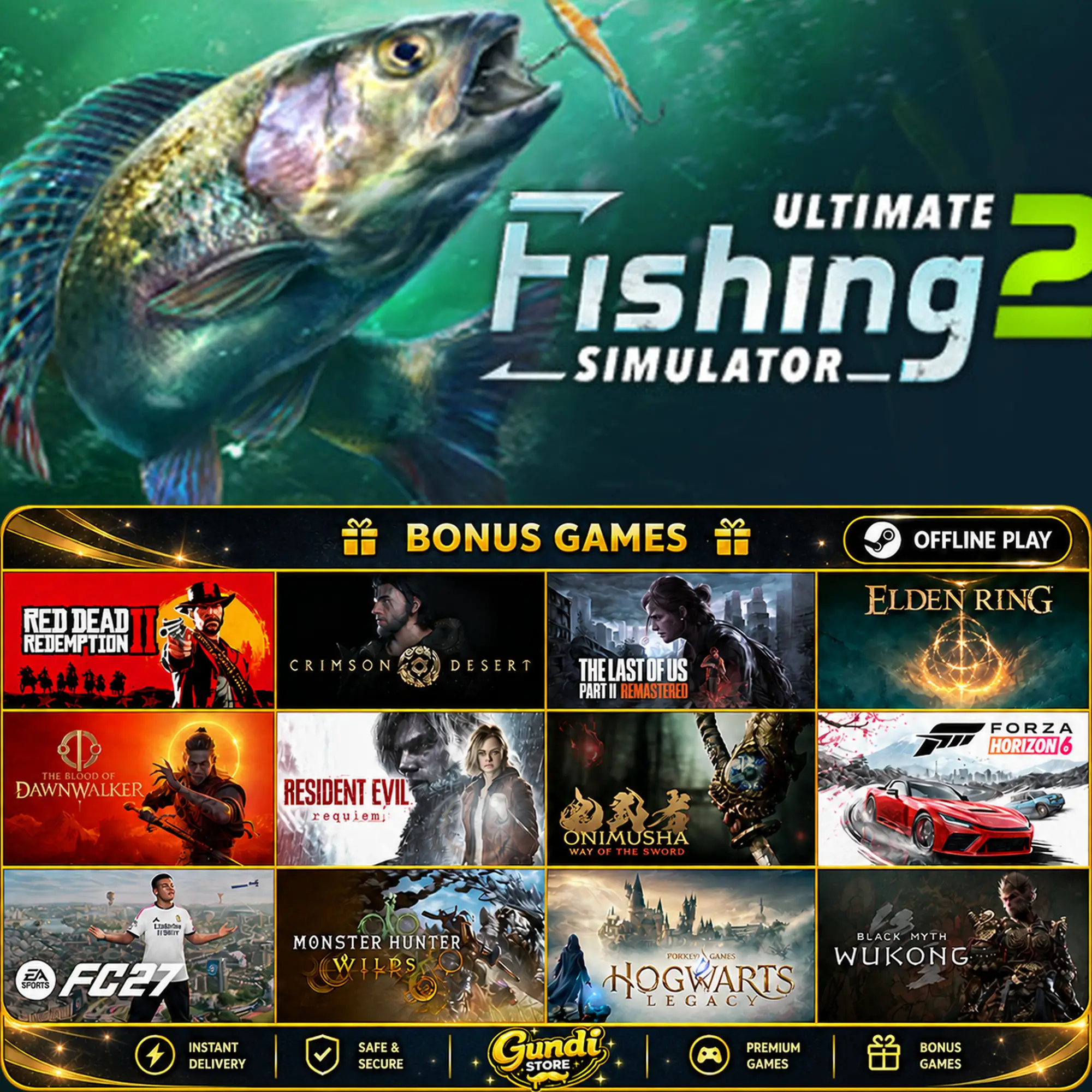 [AUTO CODE] - Ultimate Fishing® Simulator 2 + BONUS GAME