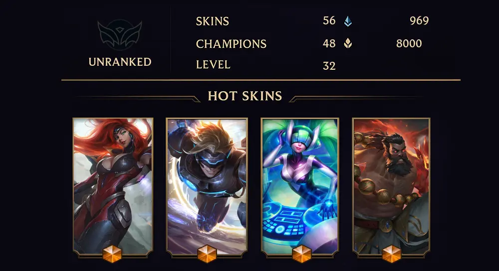 PBE - UNRANKED - 32 LVL - 56 SKIN