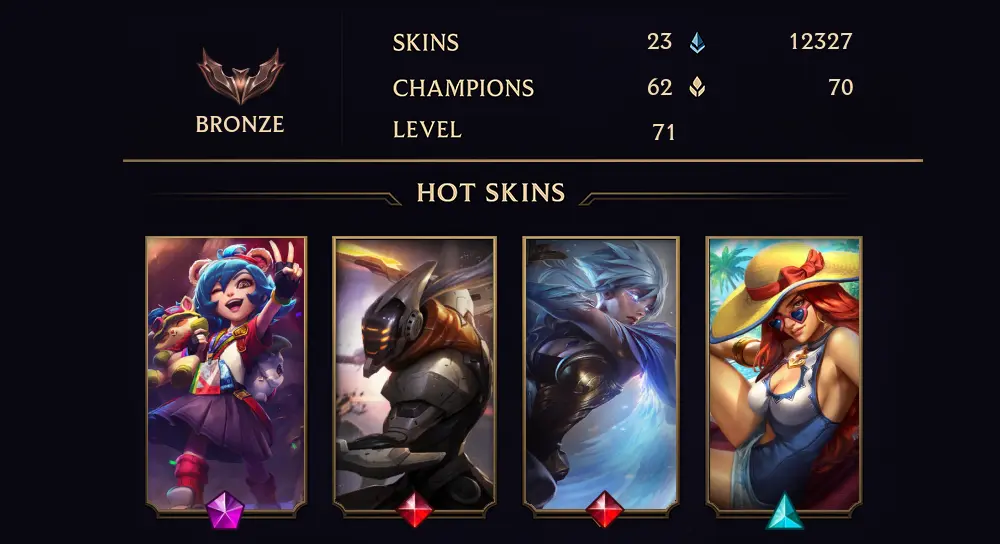 BRONZE II - 71 LVL - 23 SKIN