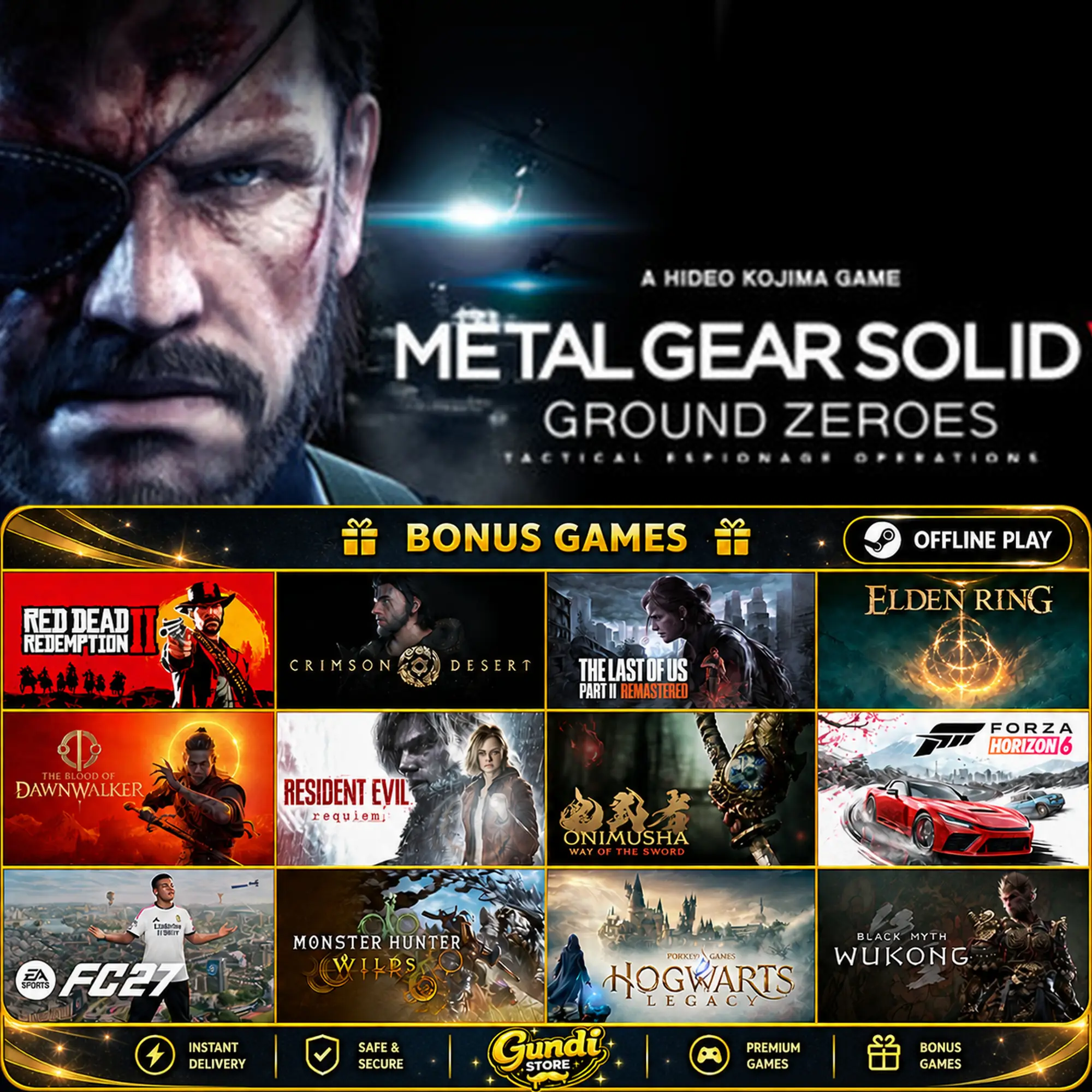 [AUTO CODE] - METAL GEAR SOLID V_ GROUND ZEROES + BONUS GAME