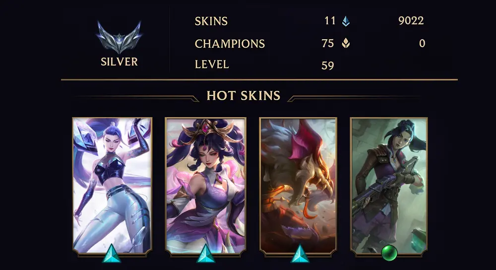 SILVER IV - 59 LVL - 11 SKIN