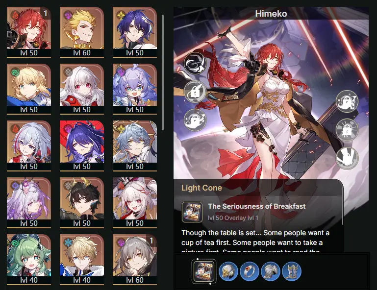 EU - Trailblaze Level: 43 - 37 CHARACTERS - Acheron - Sunday - E1 Himeko - Gilgamesh - Dr. Ratio - Saber - Clara - Bailu - Topaz & Numby - Castorice - Dan Heng • Permansor Terrae - Huohuo - Gepard