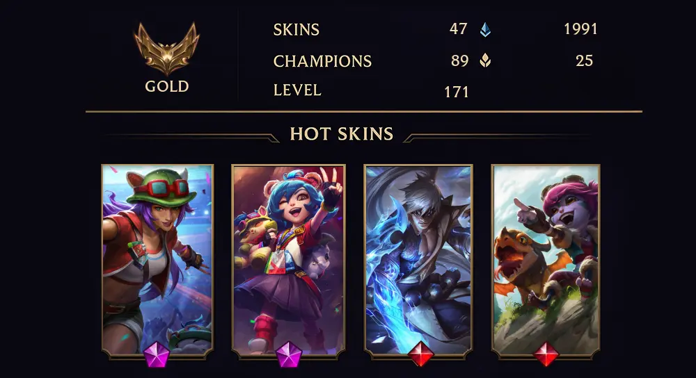 GOLD III - 171 LVL - 47 SKIN