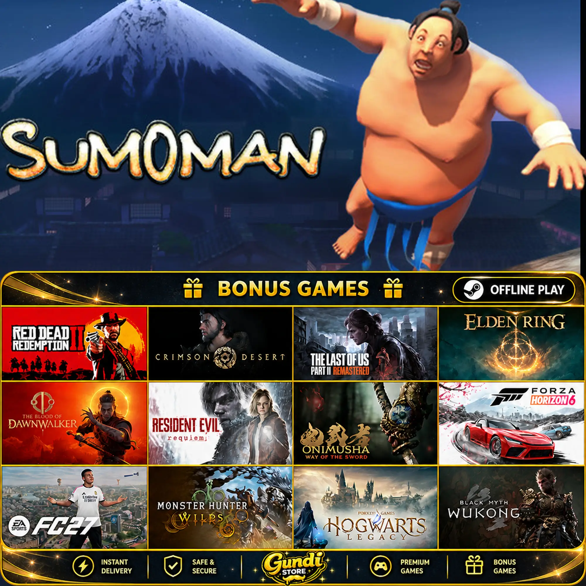 [AUTO CODE] - Sumoman + BONUS GAME