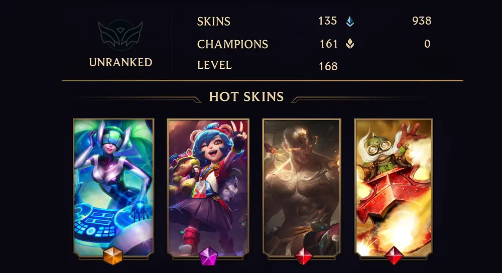 VN - UNRANKED - 168 LVL - 135 SKIN