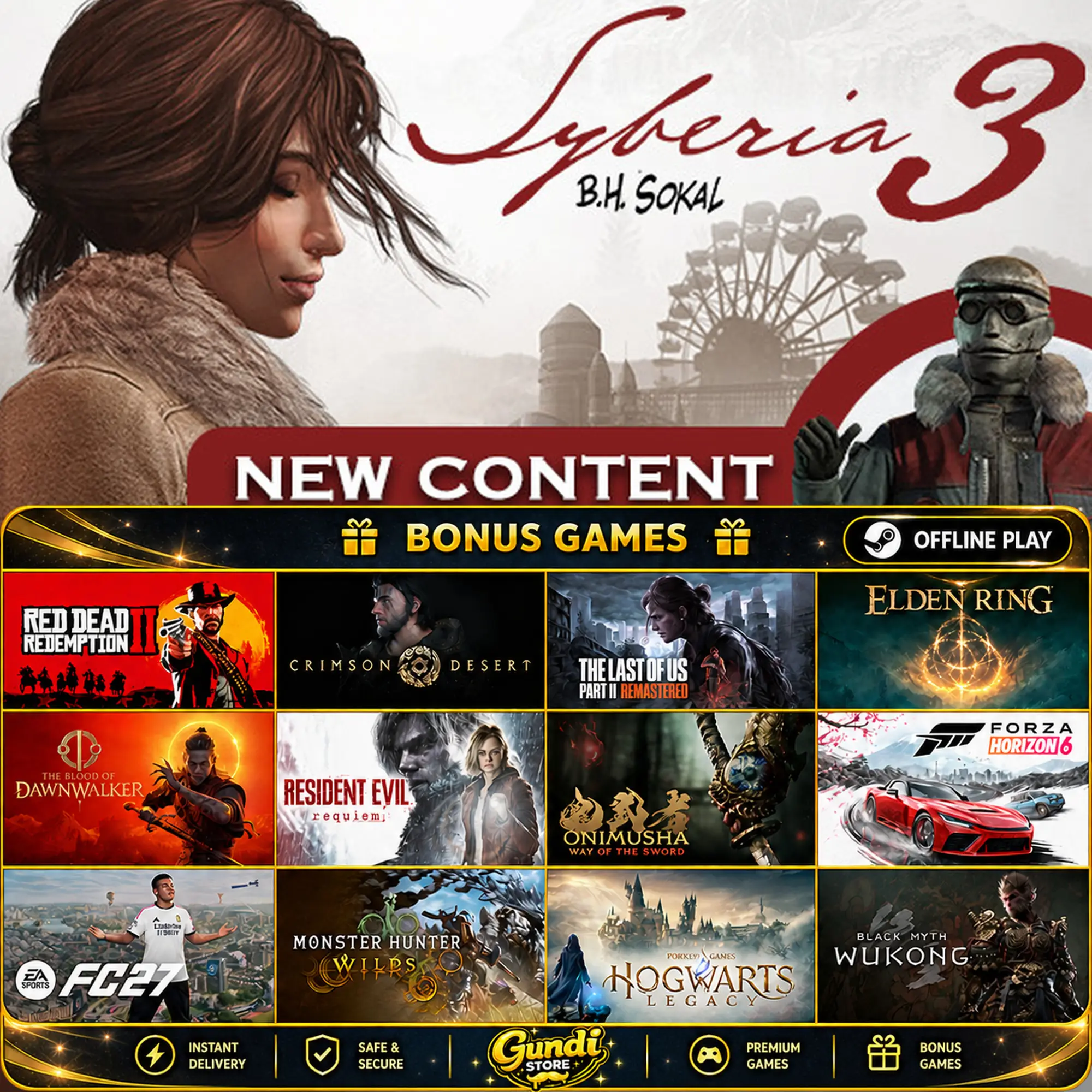 [AUTO CODE] - Syberia 3 + BONUS GAME