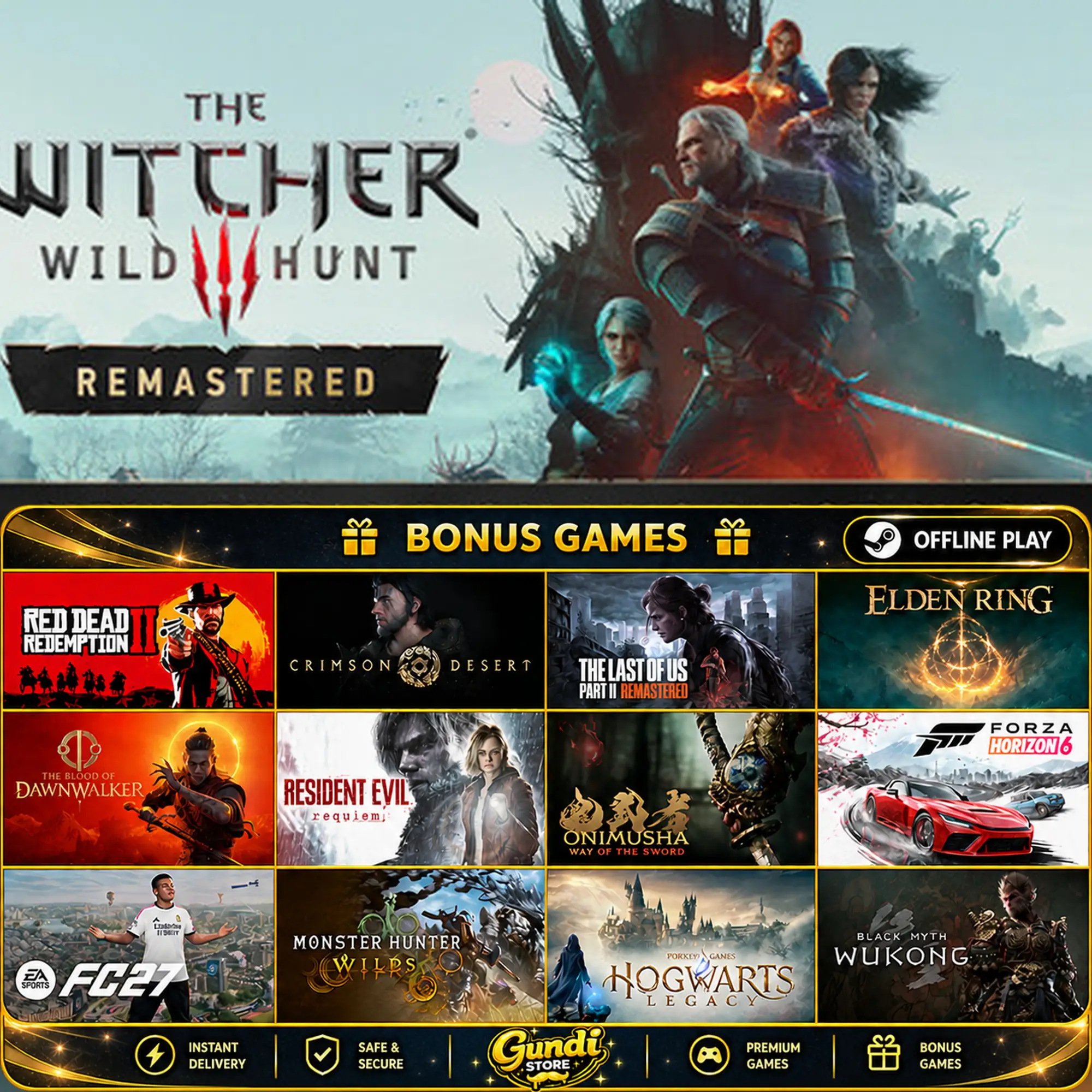 [AUTO CODE] - The Witcher 3_ Wild Hunt - Complete Edition + BONUS GAME