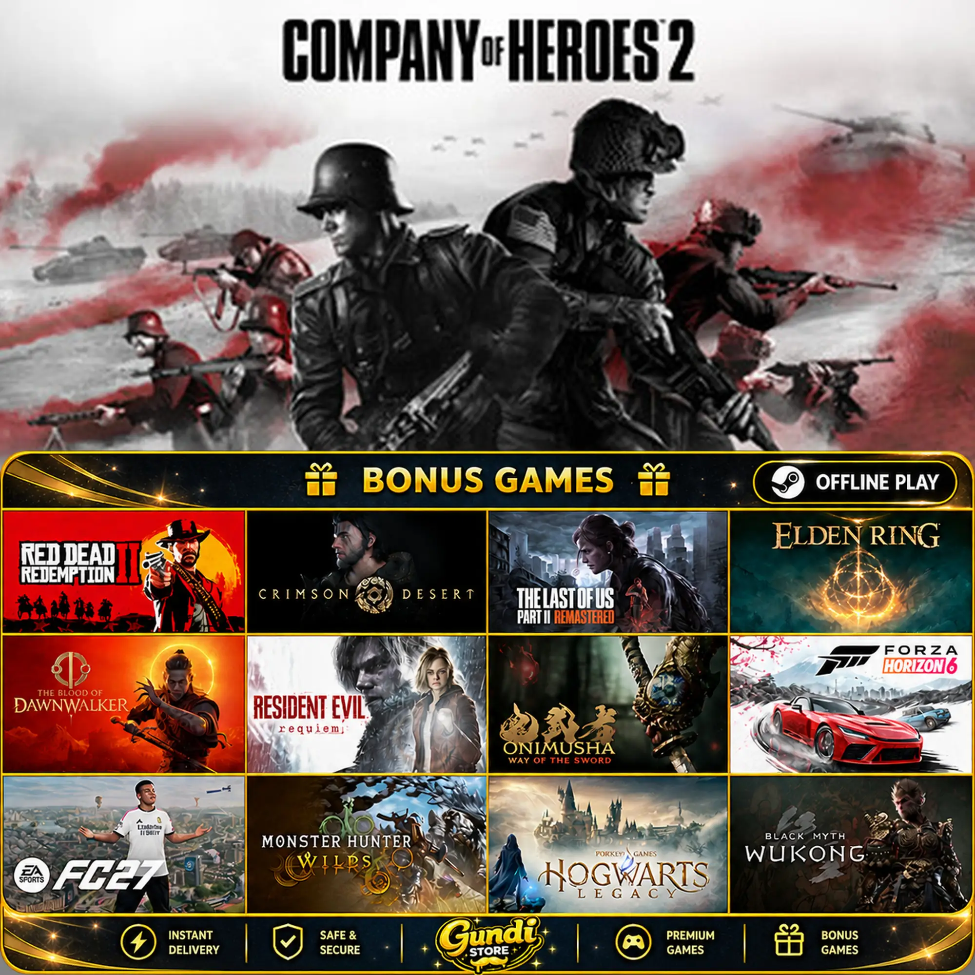 [AUTO CODE] - Company of Heroes 2 + BONUS GAME