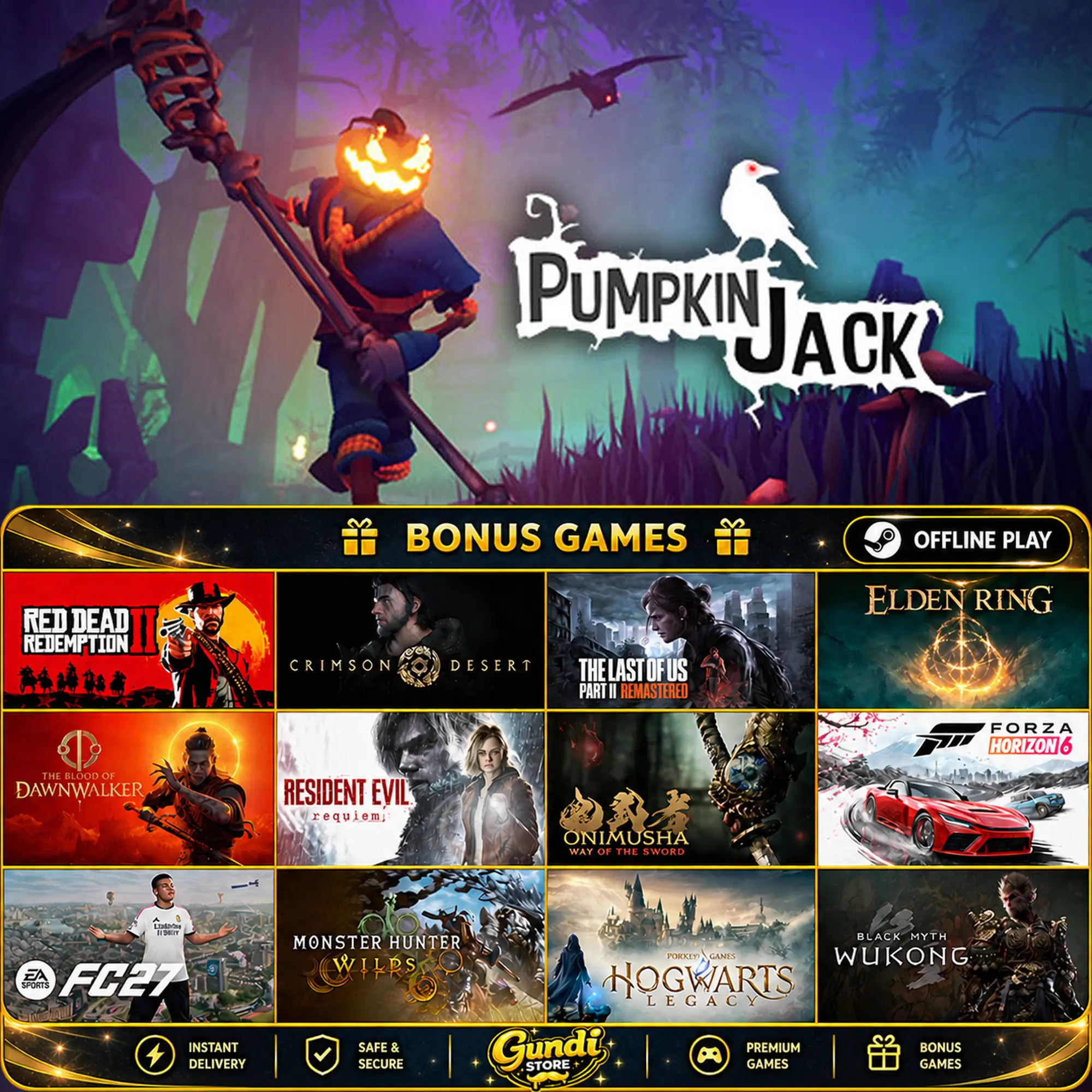 [AUTO CODE] - Pumpkin Jack + BONUS GAME