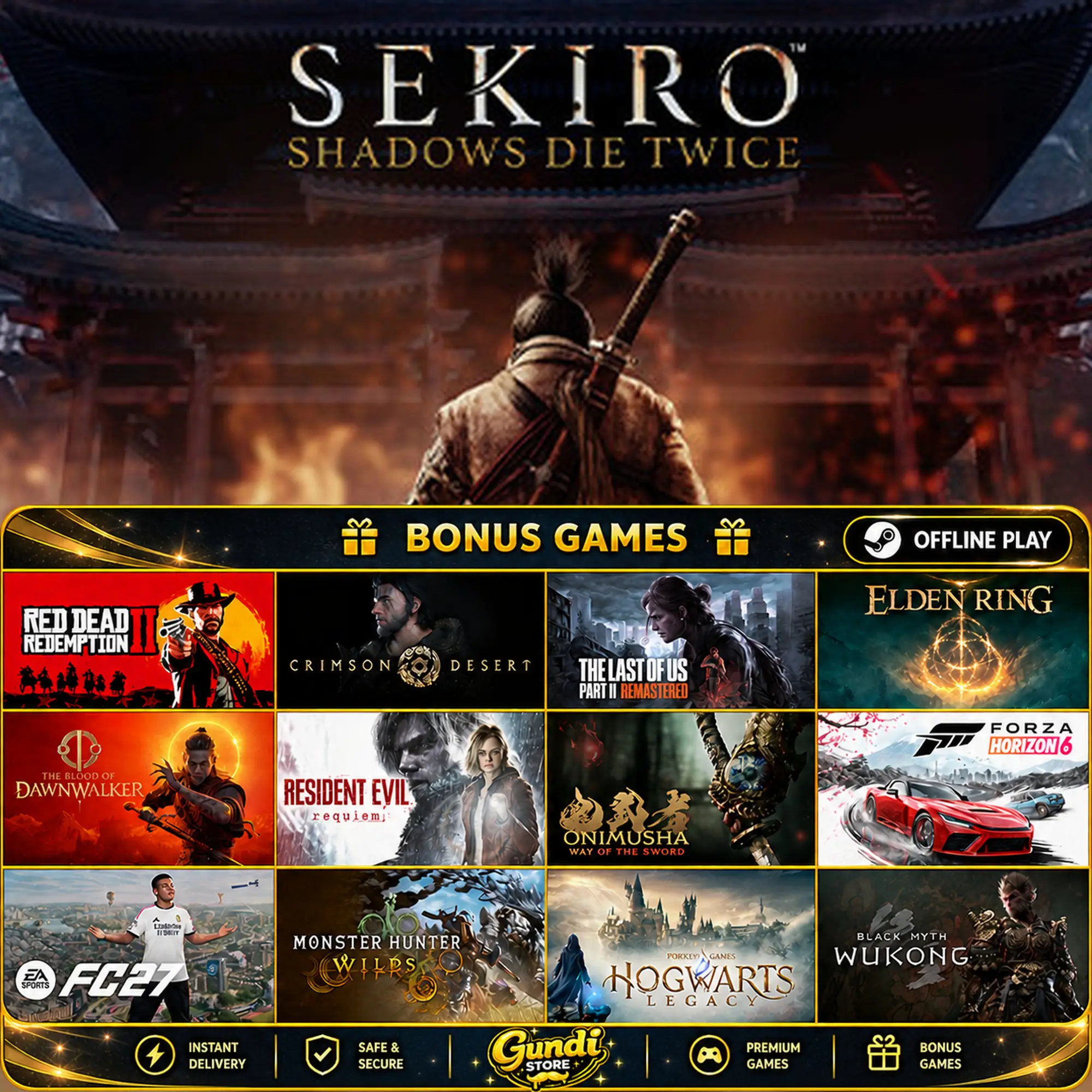 [AUTO CODE] - Sekiro_ Shadows Die Twice + BONUS GAME