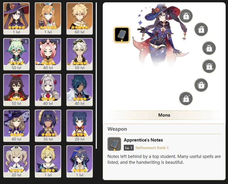 EU- AR: 32 - 18 CHARACTERS [ 2 - FIVE STARS CHARACTERS ] Mona - Escoffier
