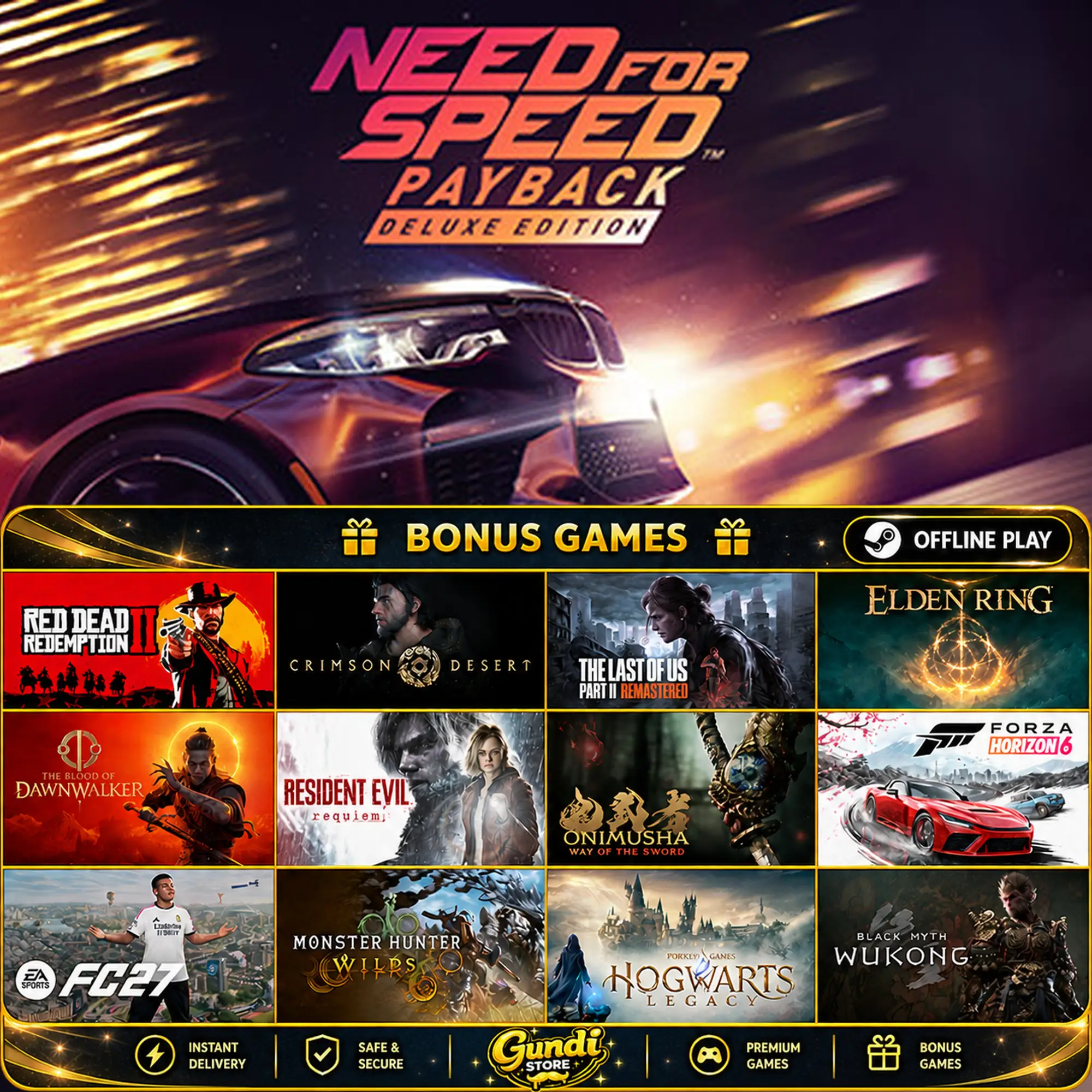 [AUTO CODE] - Need for Speed Payback + BONUS GAME