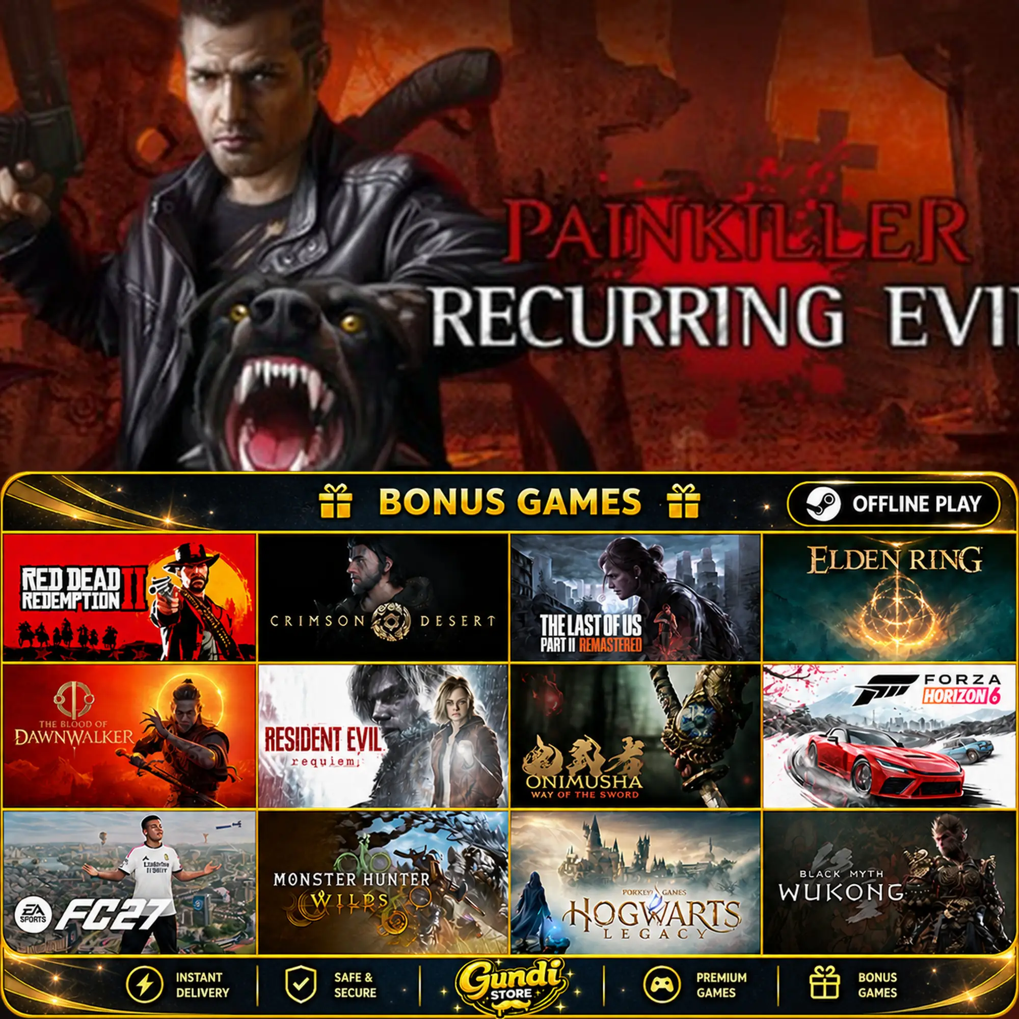 [AUTO CODE] - Painkiller_ Recurring Evil + BONUS GAME