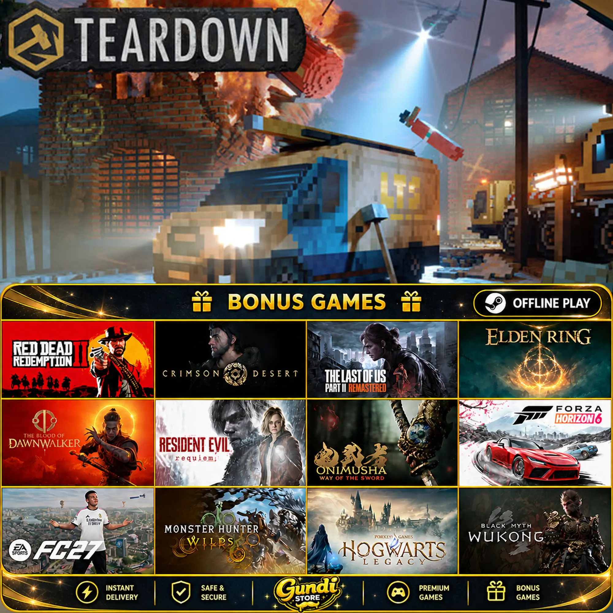 [AUTO CODE] - Teardown + BONUS GAME