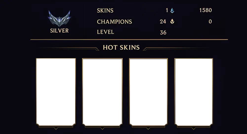 SILVER IV - 36 LVL - 1 SKIN