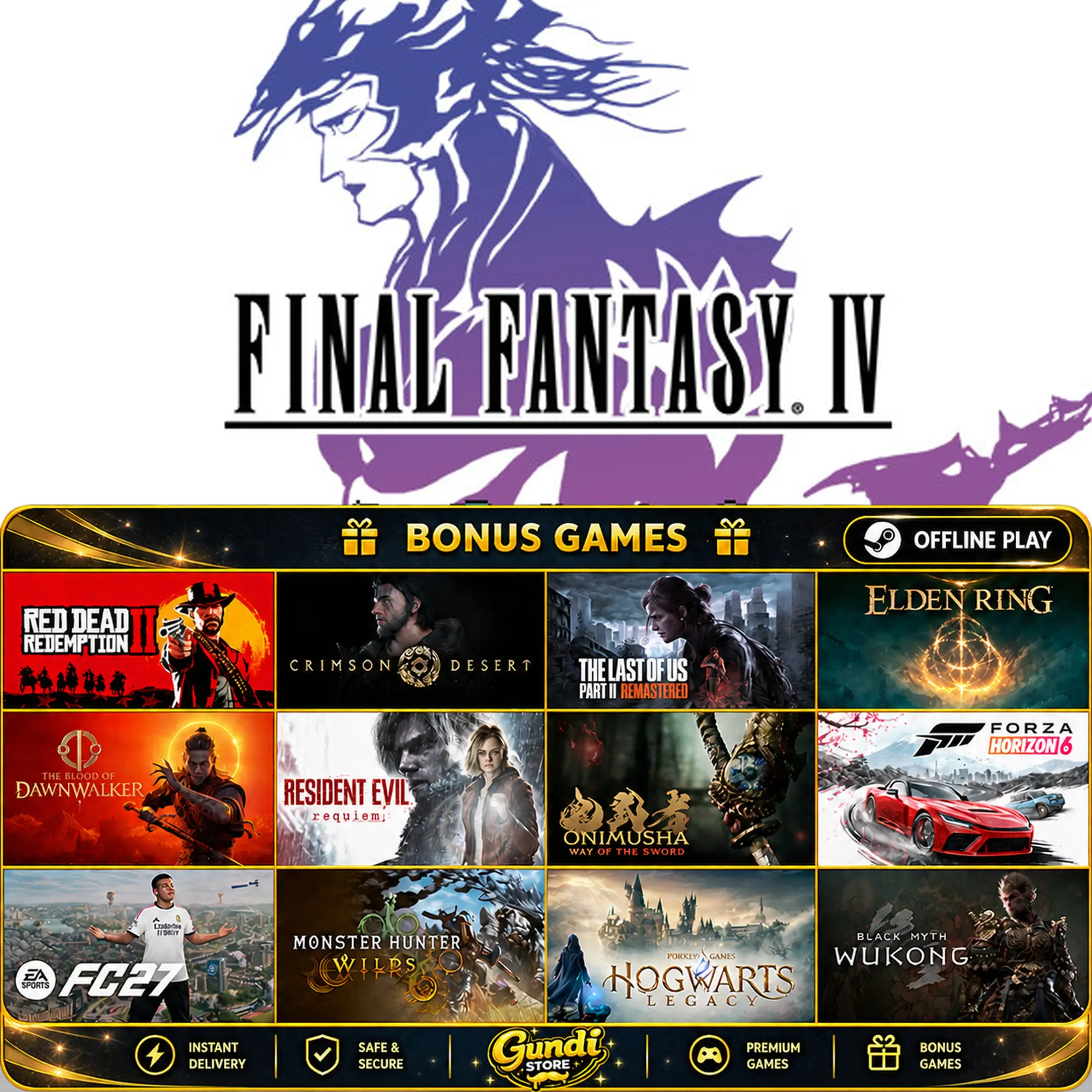 [AUTO CODE] - FINAL FANTASY IV + BONUS GAME