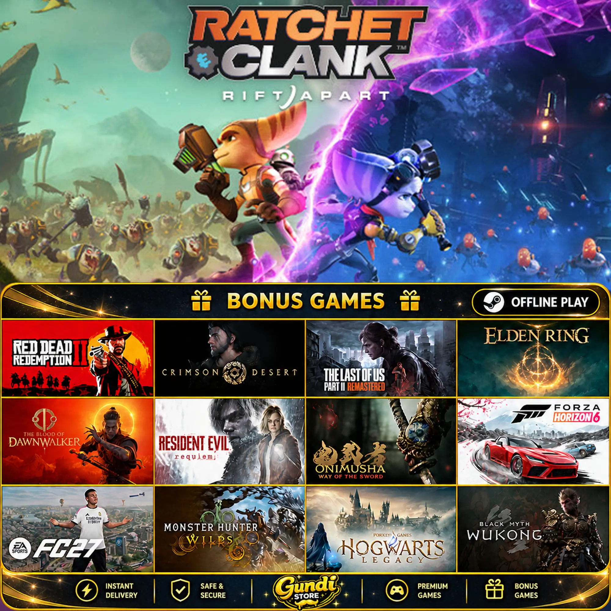 [AUTO CODE] - Ratchet & Clank_ Rift Apart + BONUS GAME
