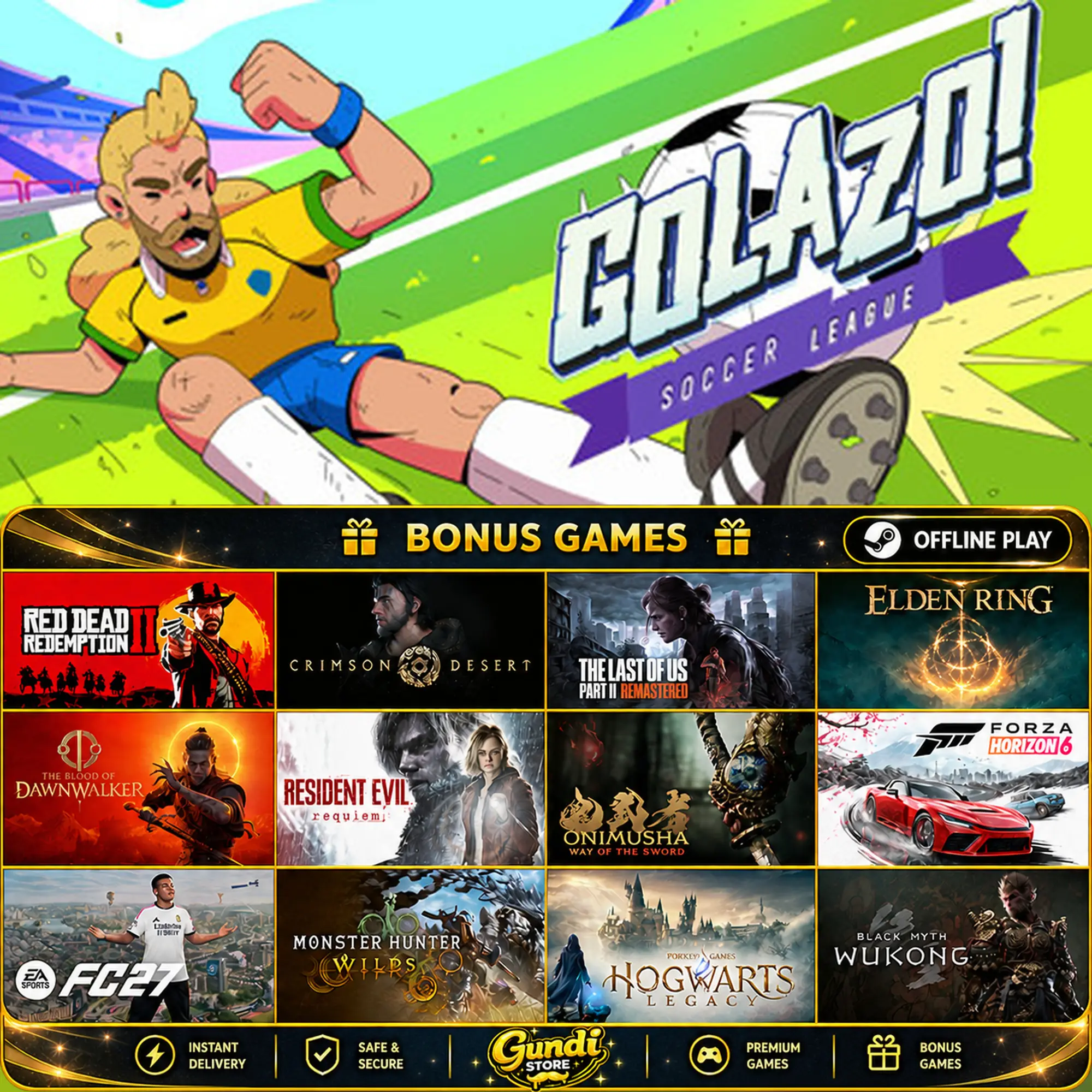 [AUTO CODE] - Golazo! Soccer League + BONUS GAME