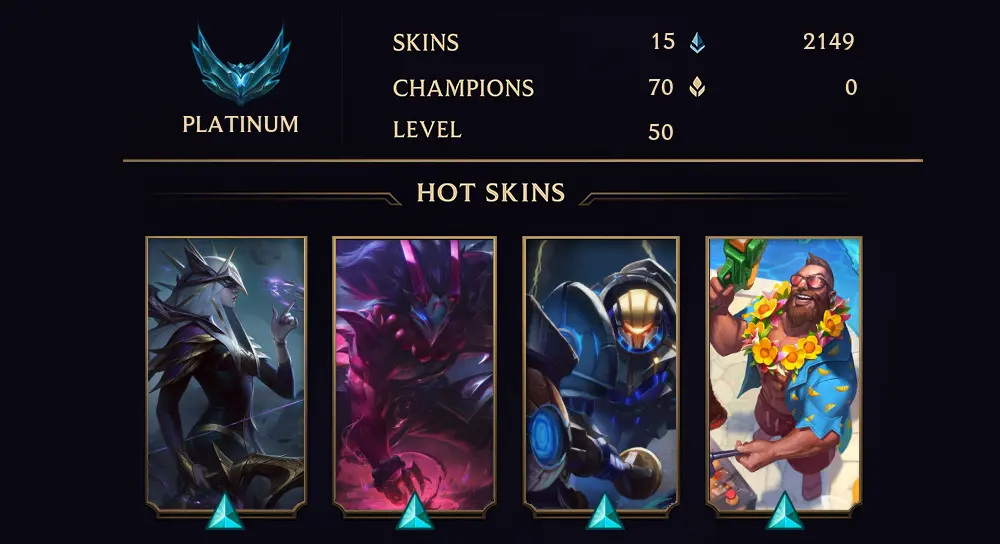 PLATINUM III - 50 LVL - 15 SKIN