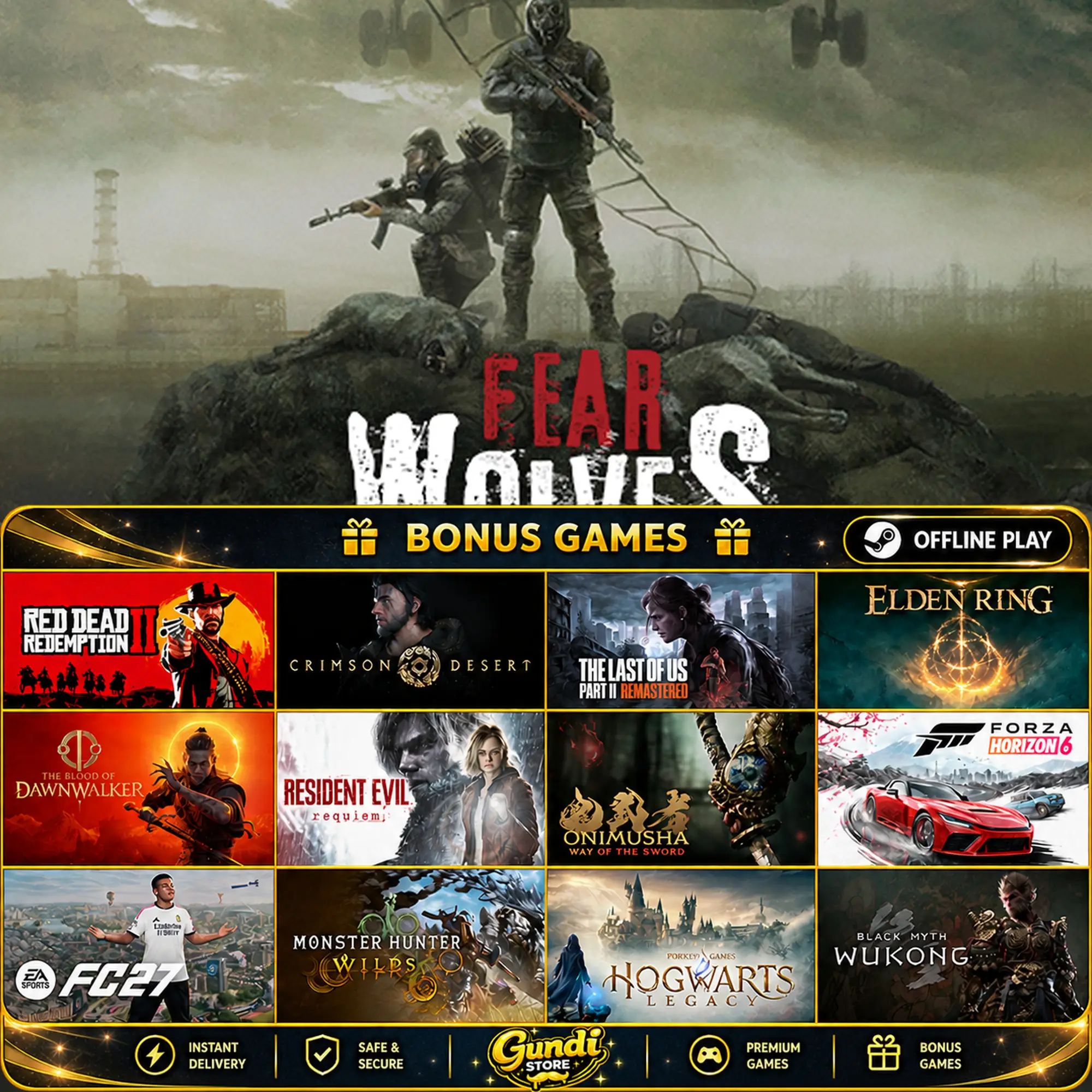 [AUTO CODE] - Fear The Wolves + BONUS GAME