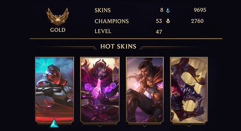 GOLD I - 47 LVL - 8 SKIN