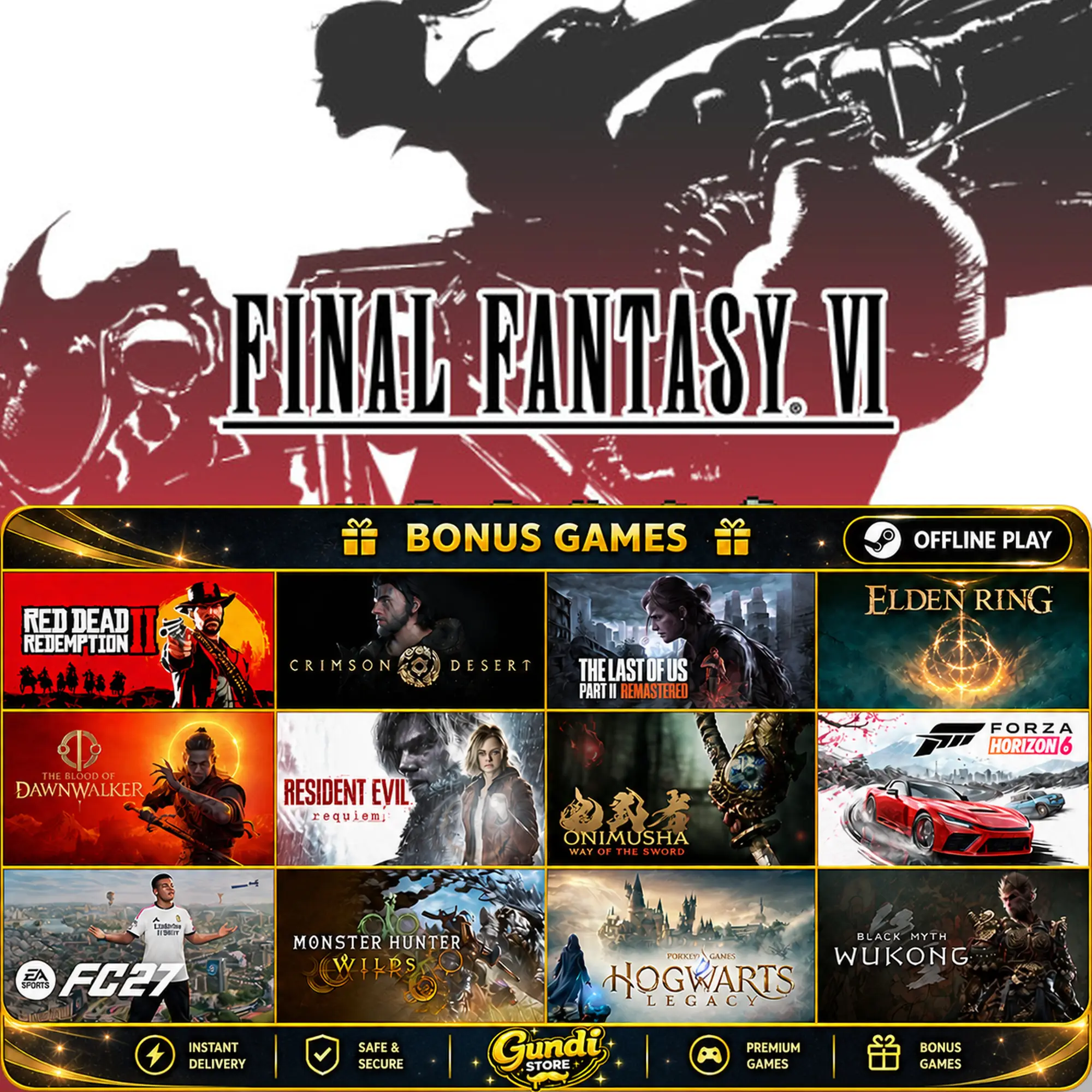 [AUTO CODE] - FINAL FANTASY VI + BONUS GAME