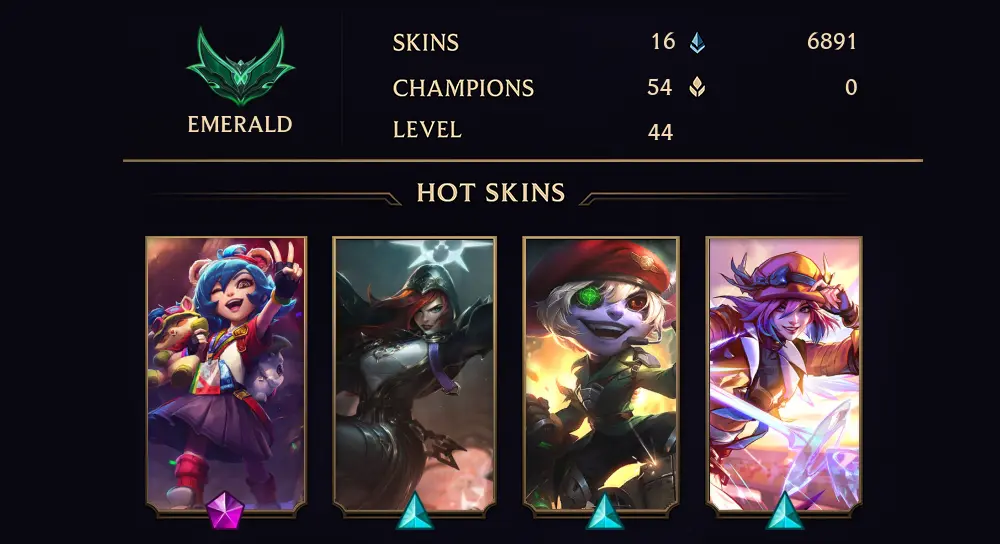 EMERALD IV - 44 LVL - 16 SKIN