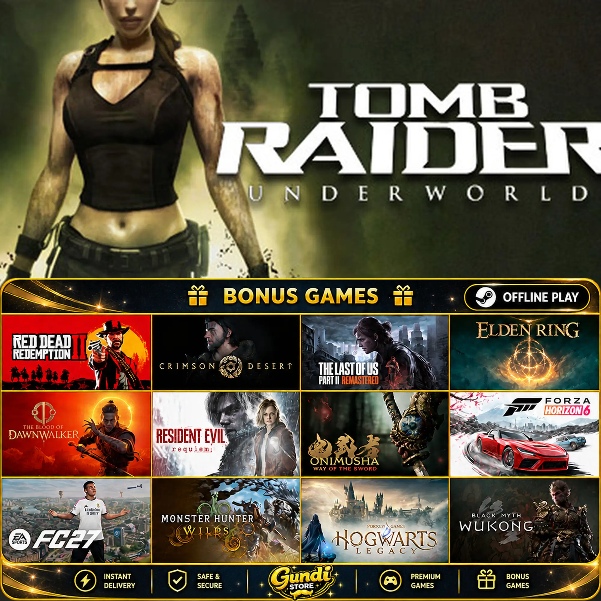 [AUTO CODE] - Tomb Raider_ Underworld + BONUS GAME