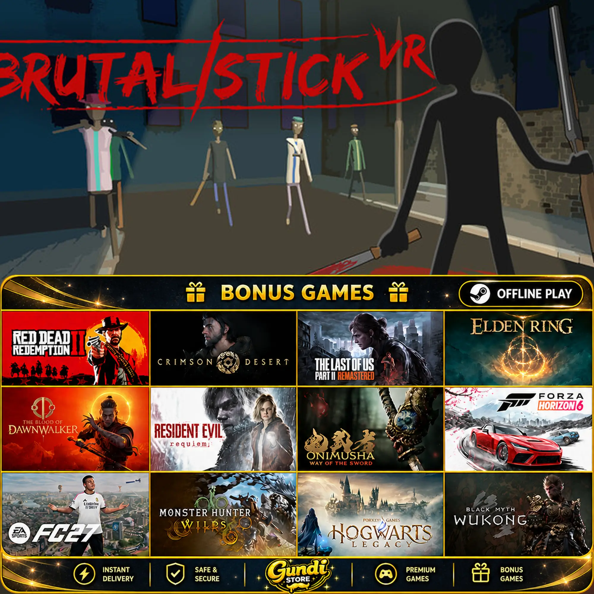 [AUTO CODE] - BRUTALISTICK VR + BONUS GAME
