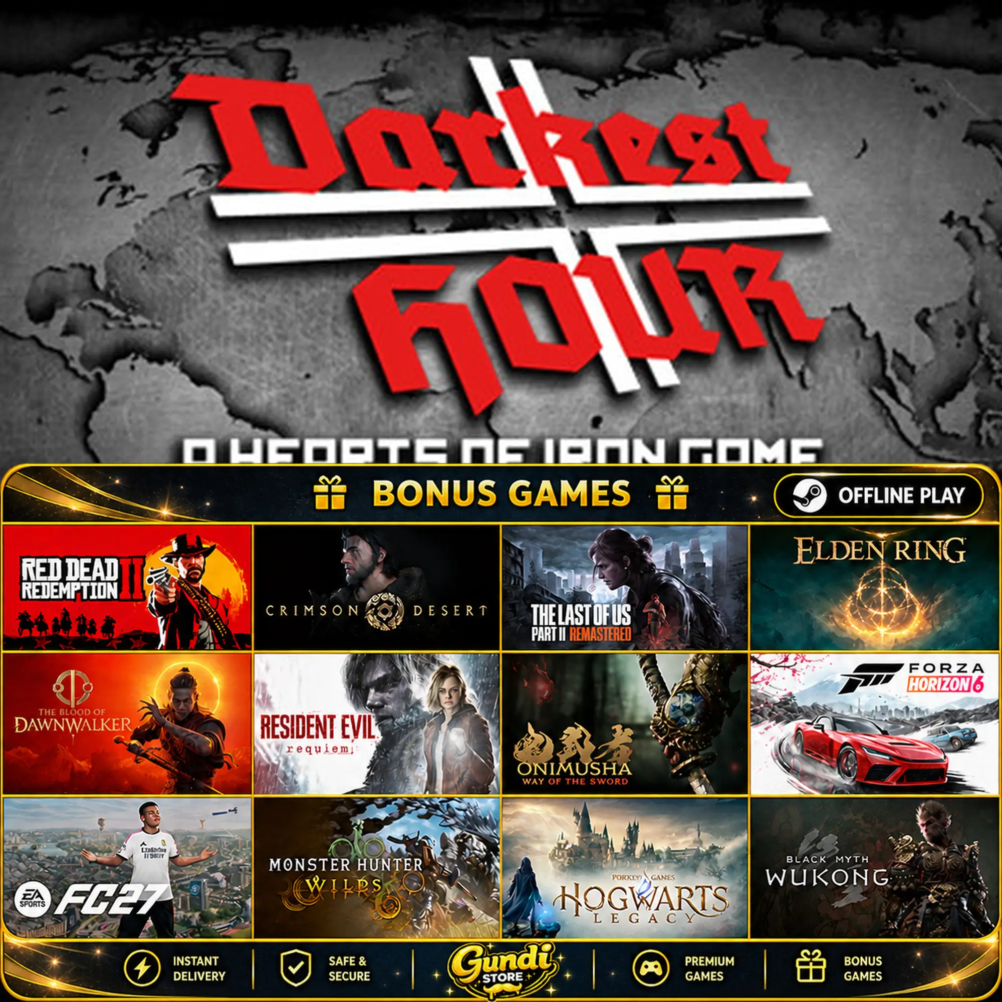 [AUTO CODE] - Darkest Hour_ A Hearts of Iron Game + BONUS GAME